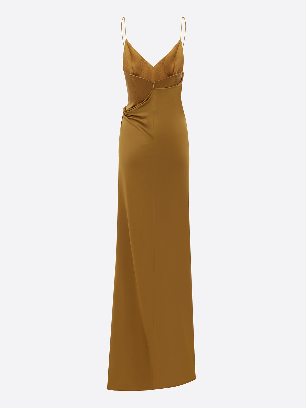 Bikini Draped Column in Duchess Satin & Jersey - d1858re27-bikini-draped-column-in-duchess-satin-jersey-bronze-12.jpg