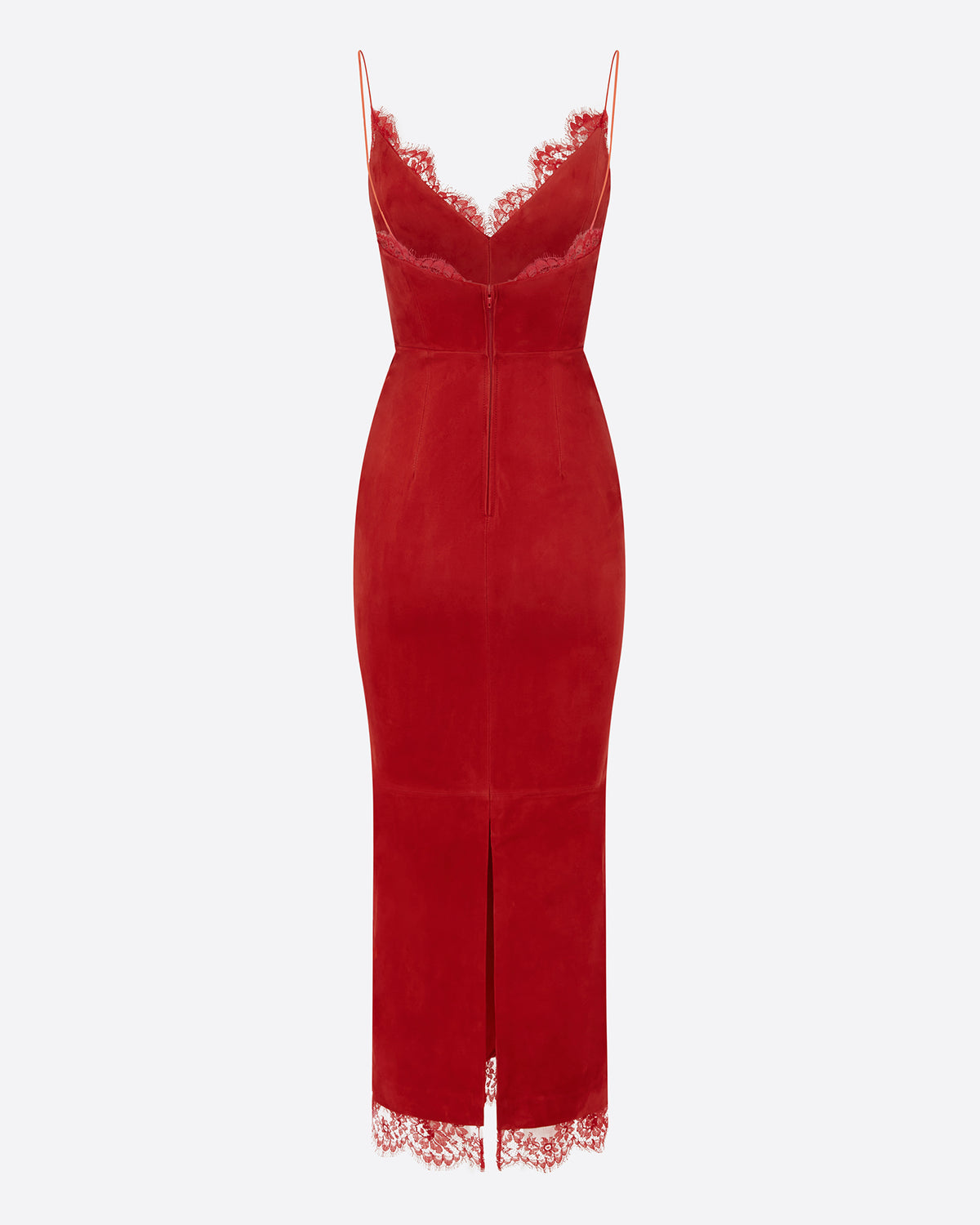 Bikini Dress in Suede with Lace Trim