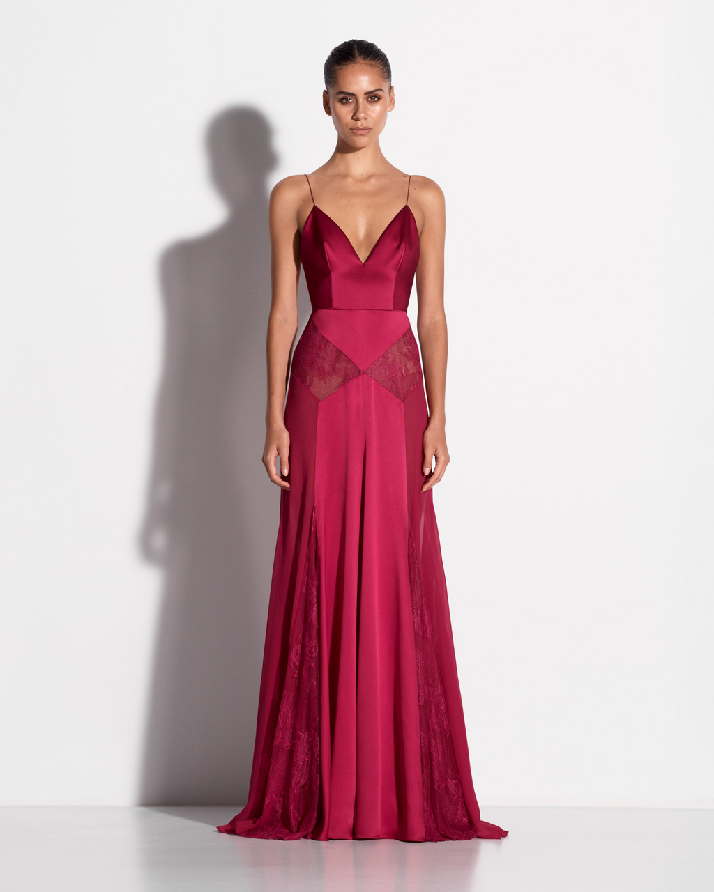 Bikini Gown in Silk Satin & Lace