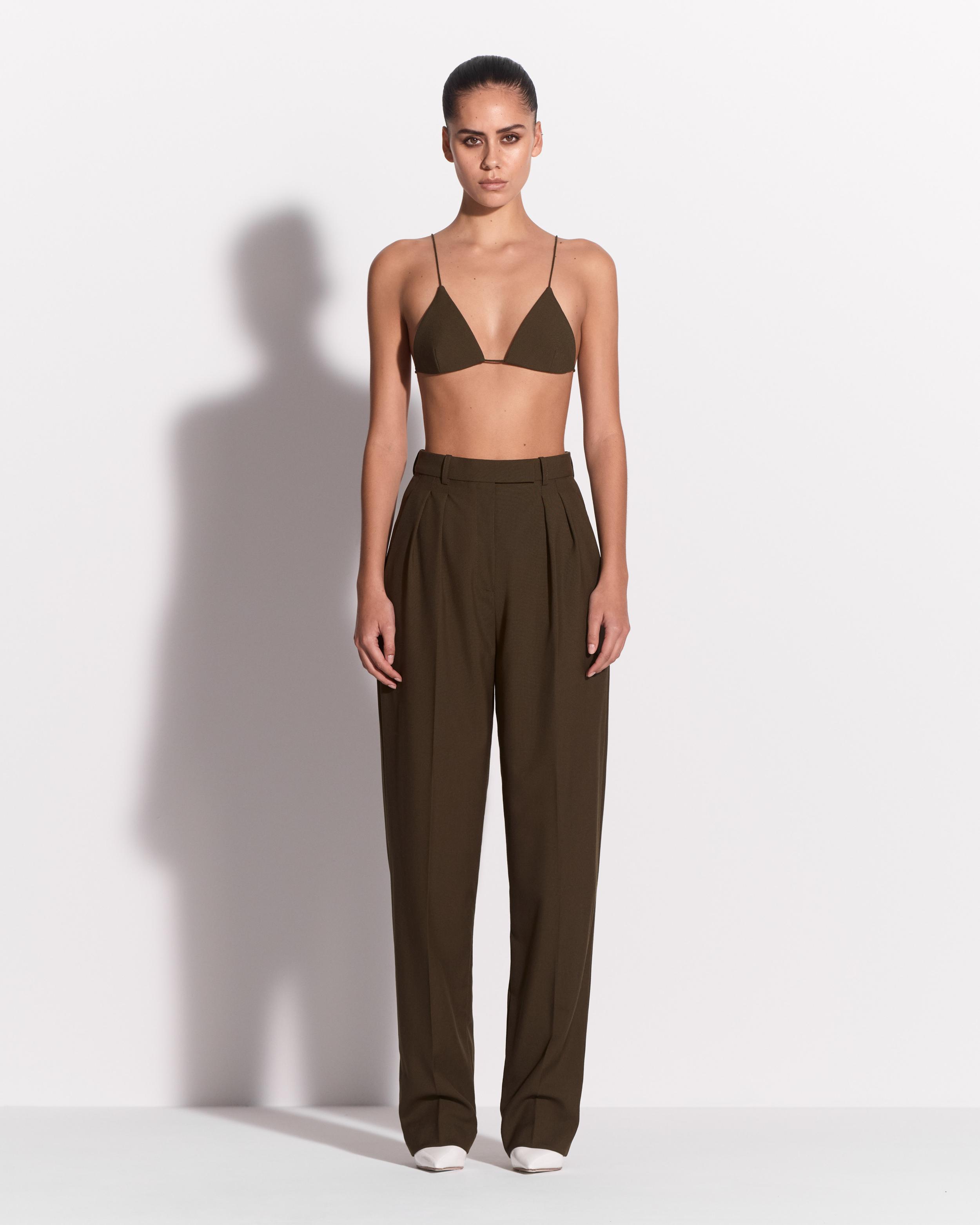 Bikini Top in Wool Suiting