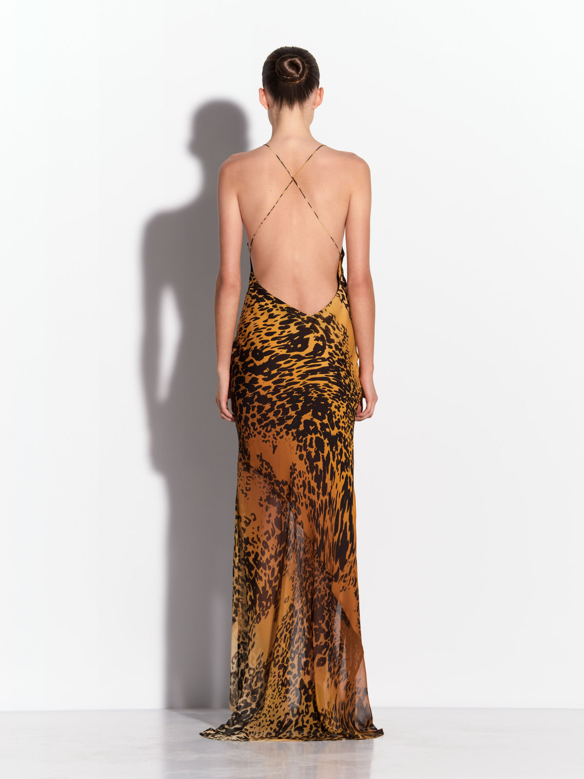 Bikini Wrap Gown in Silk Georgette