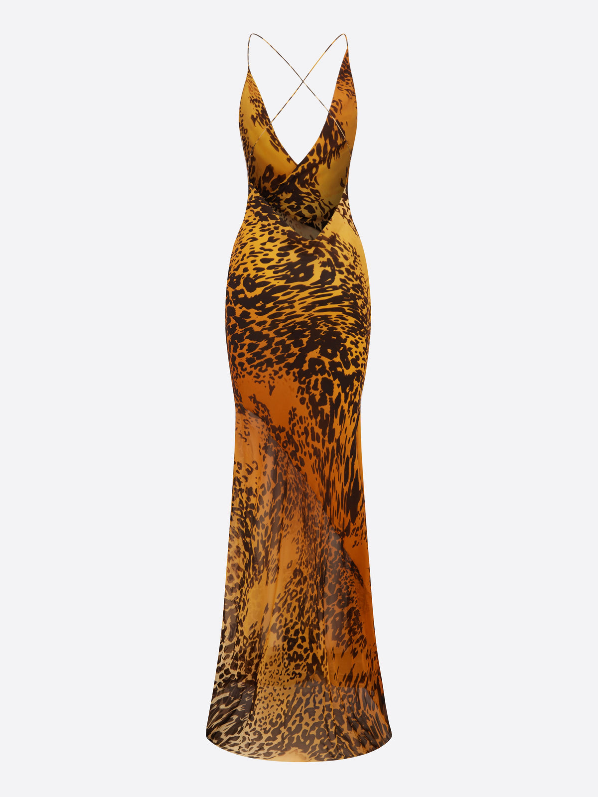 Bikini Wrap Gown in Silk Georgette