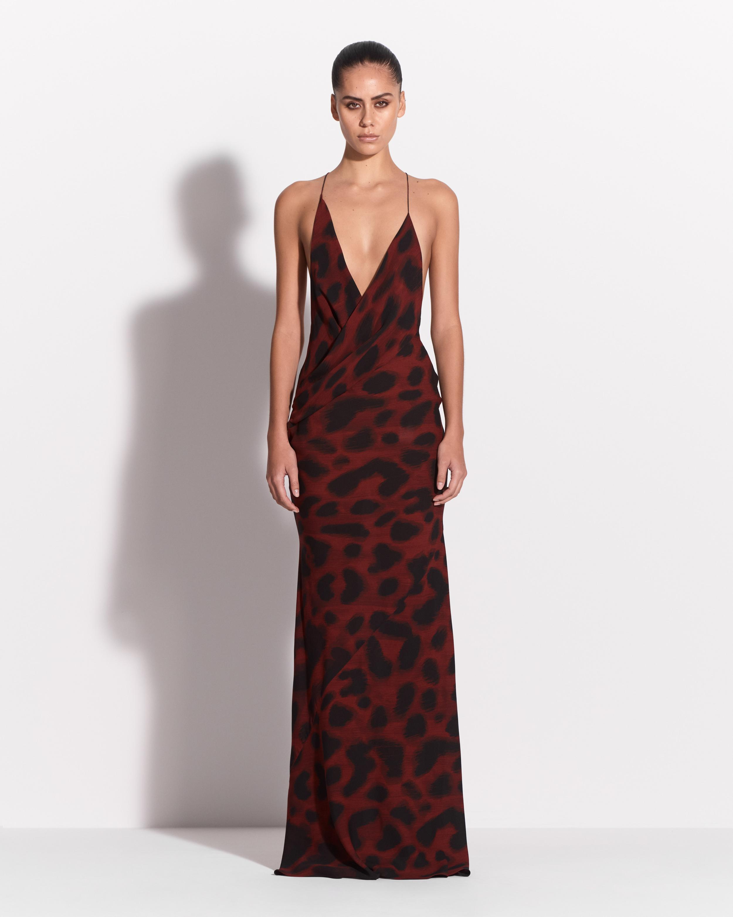 Bikini Wrap Gown in Silk Georgette