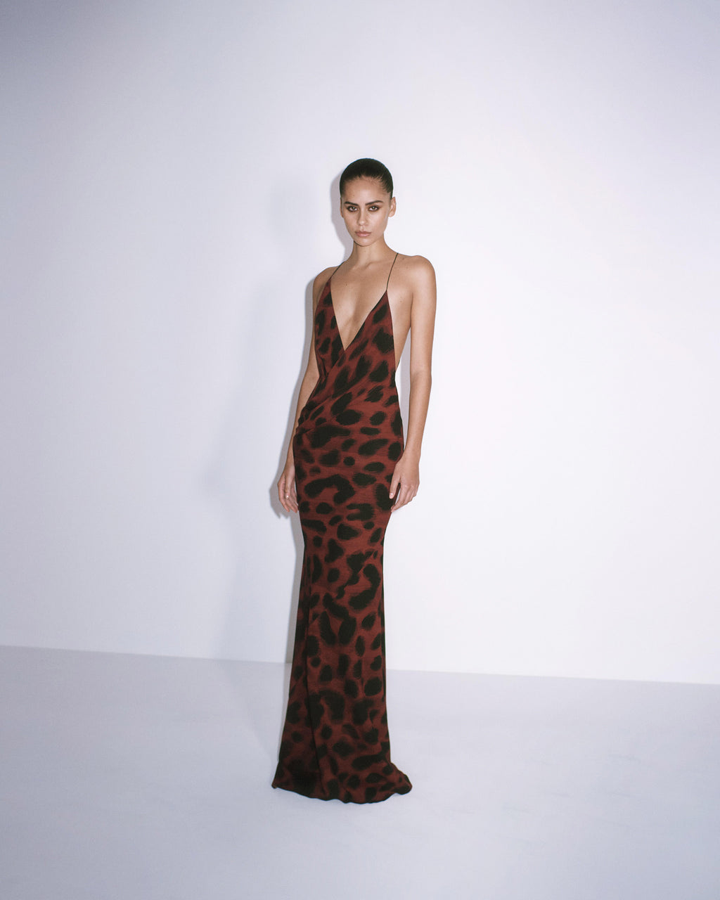 Bikini Wrap Gown in Silk Georgette