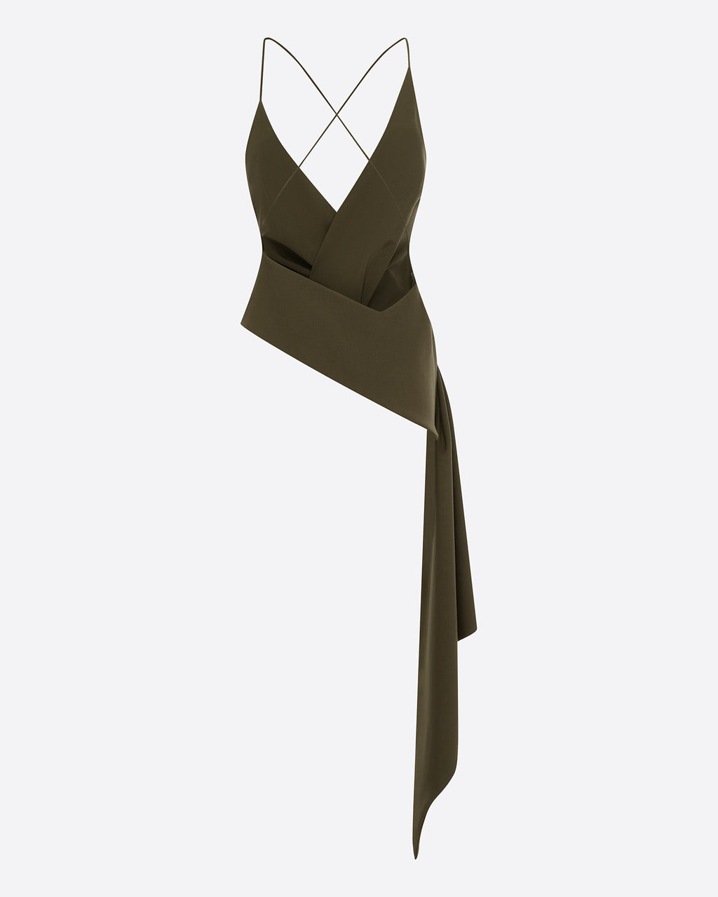 Bikini Wrap Top in Wool Suiting