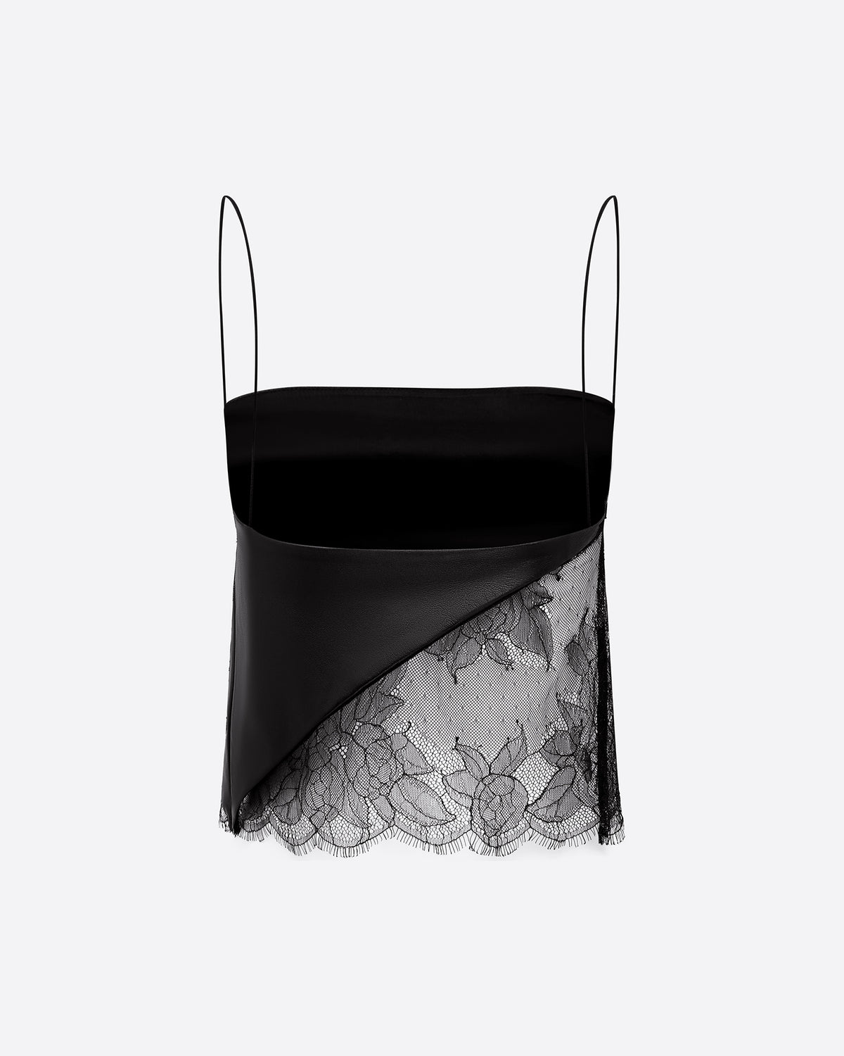 Camisole Top in Leather & Lace