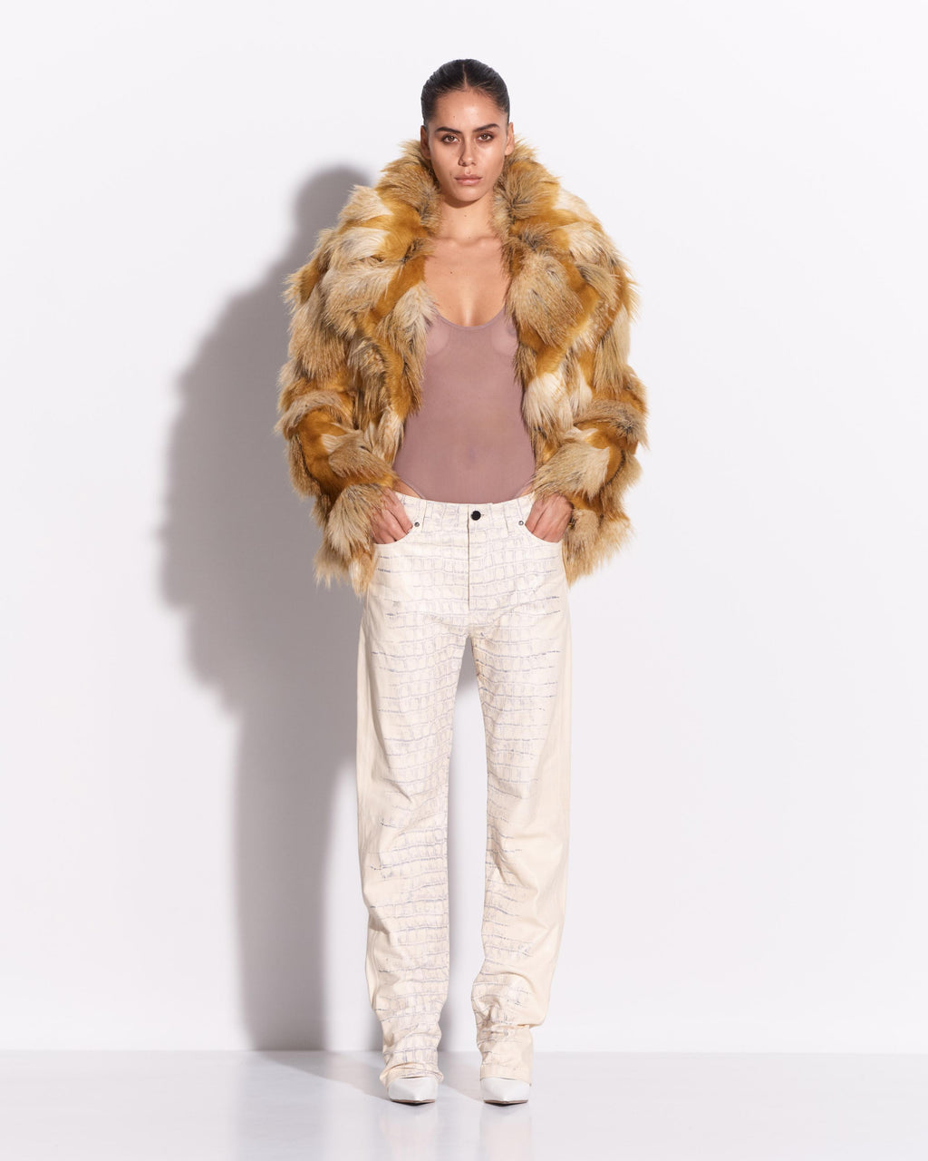 Contour Jacket in Faux Fur