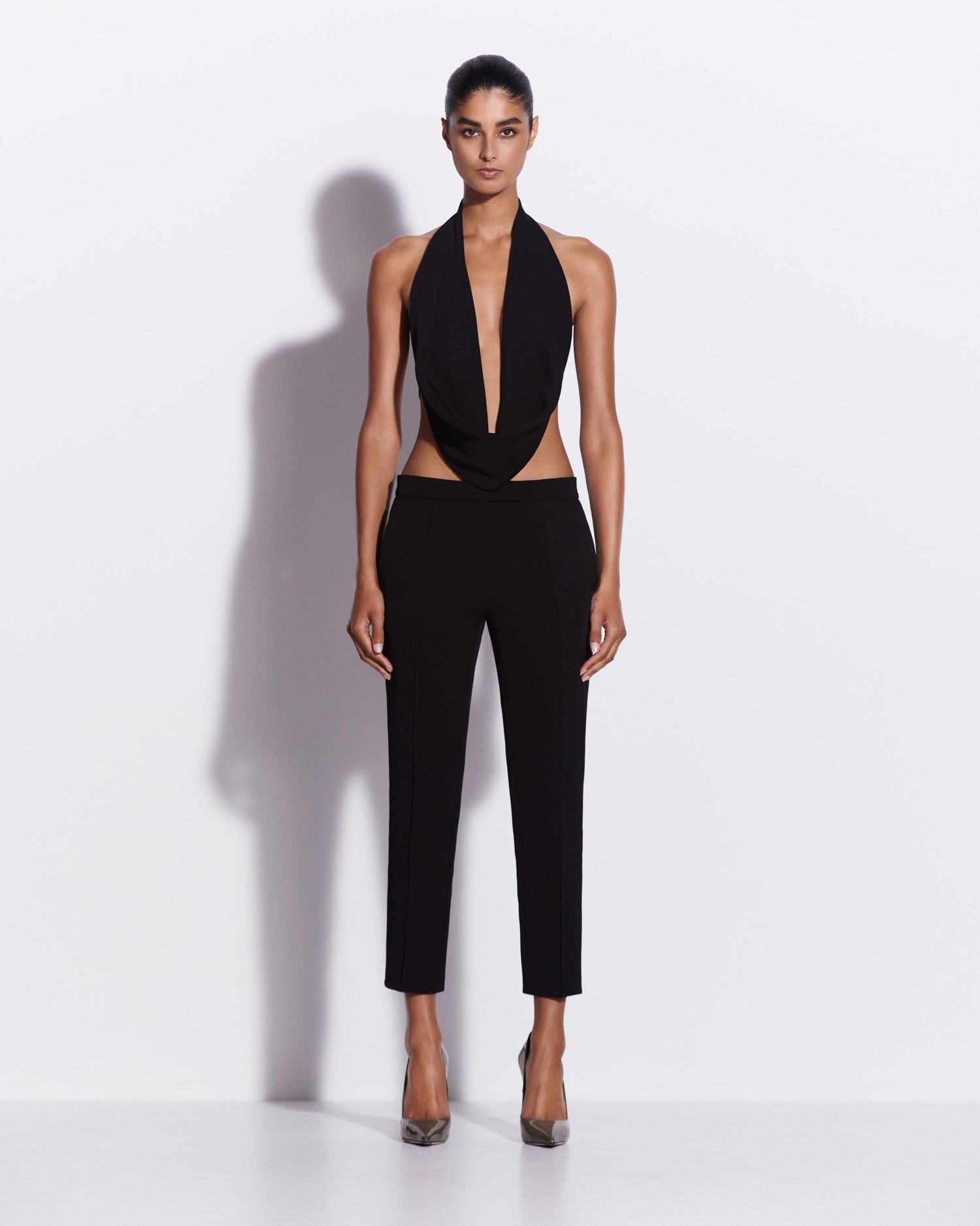 Crop Trouser in Wool Suiting