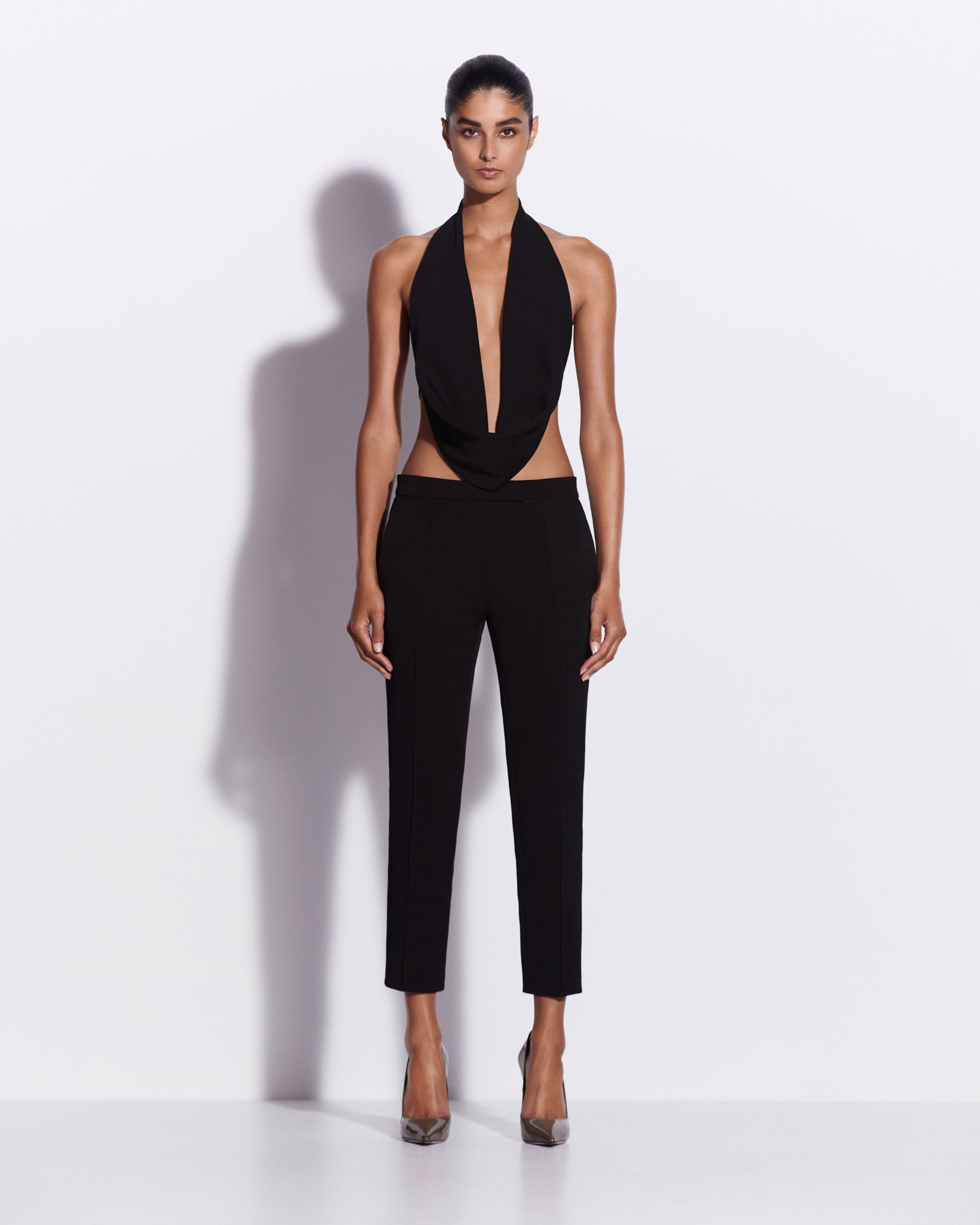 Crop Trouser in Wool Suiting