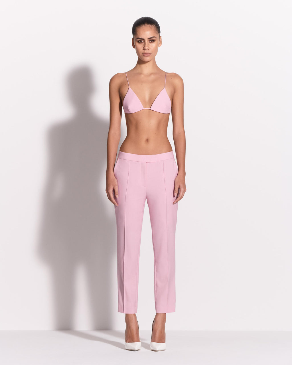 Crop Trouser in Wool Suiting