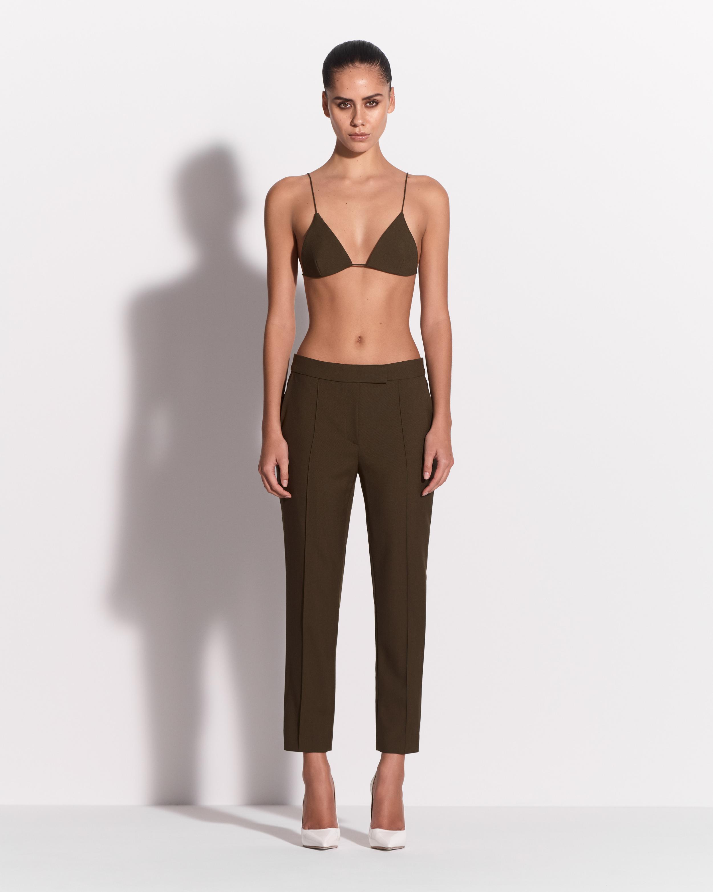 Crop Trouser in Wool Suiting