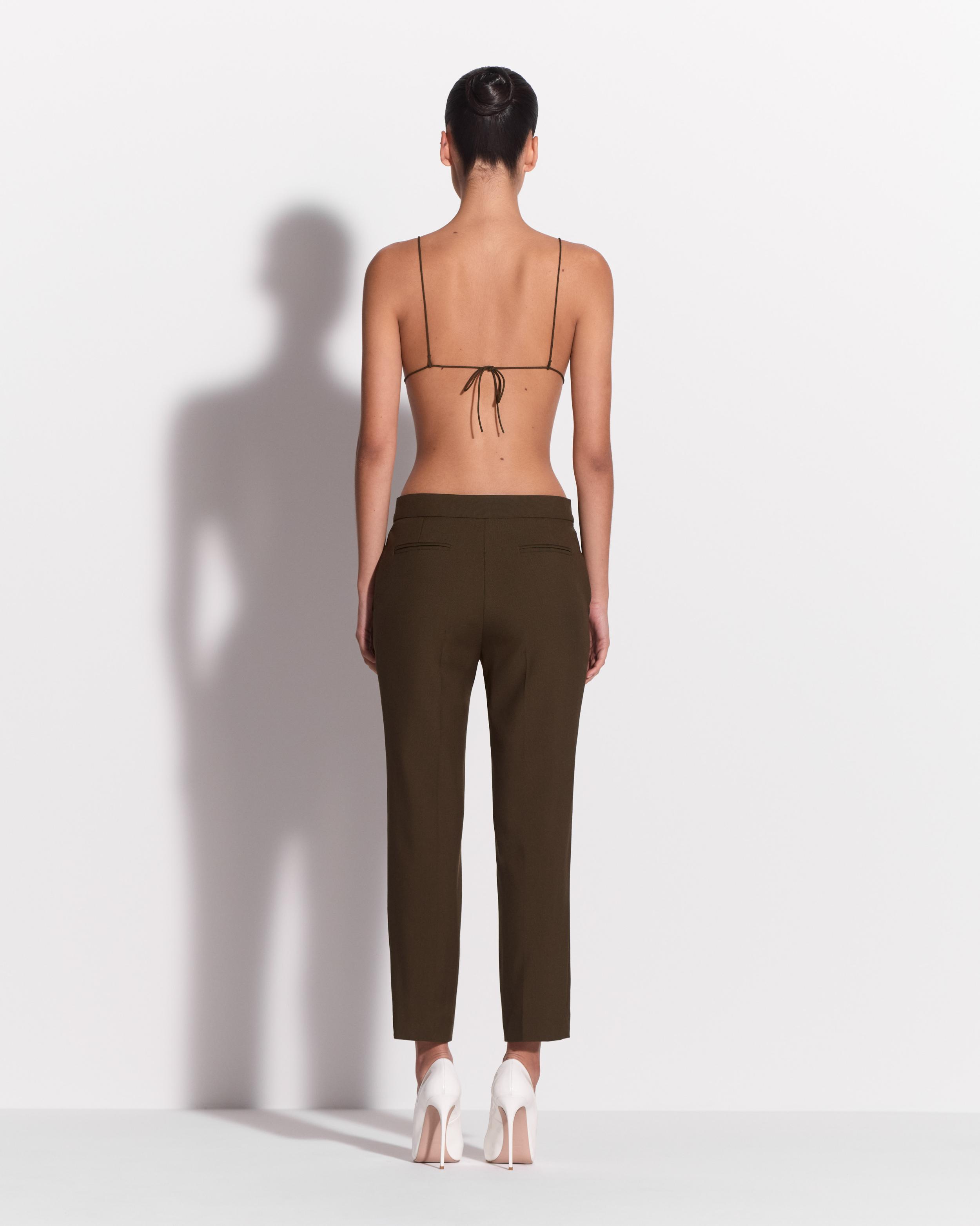 Crop Trouser in Wool Suiting
