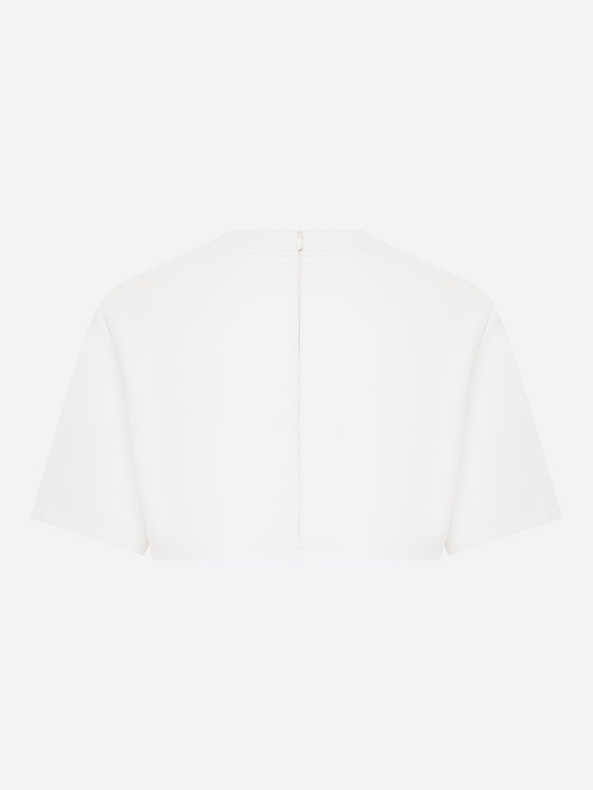 Cropped T-Shirt in Leather