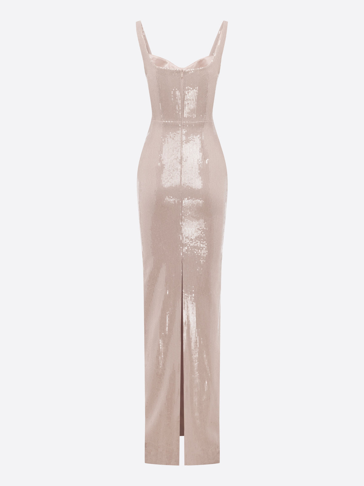 Cupped Column in Sequin Mesh