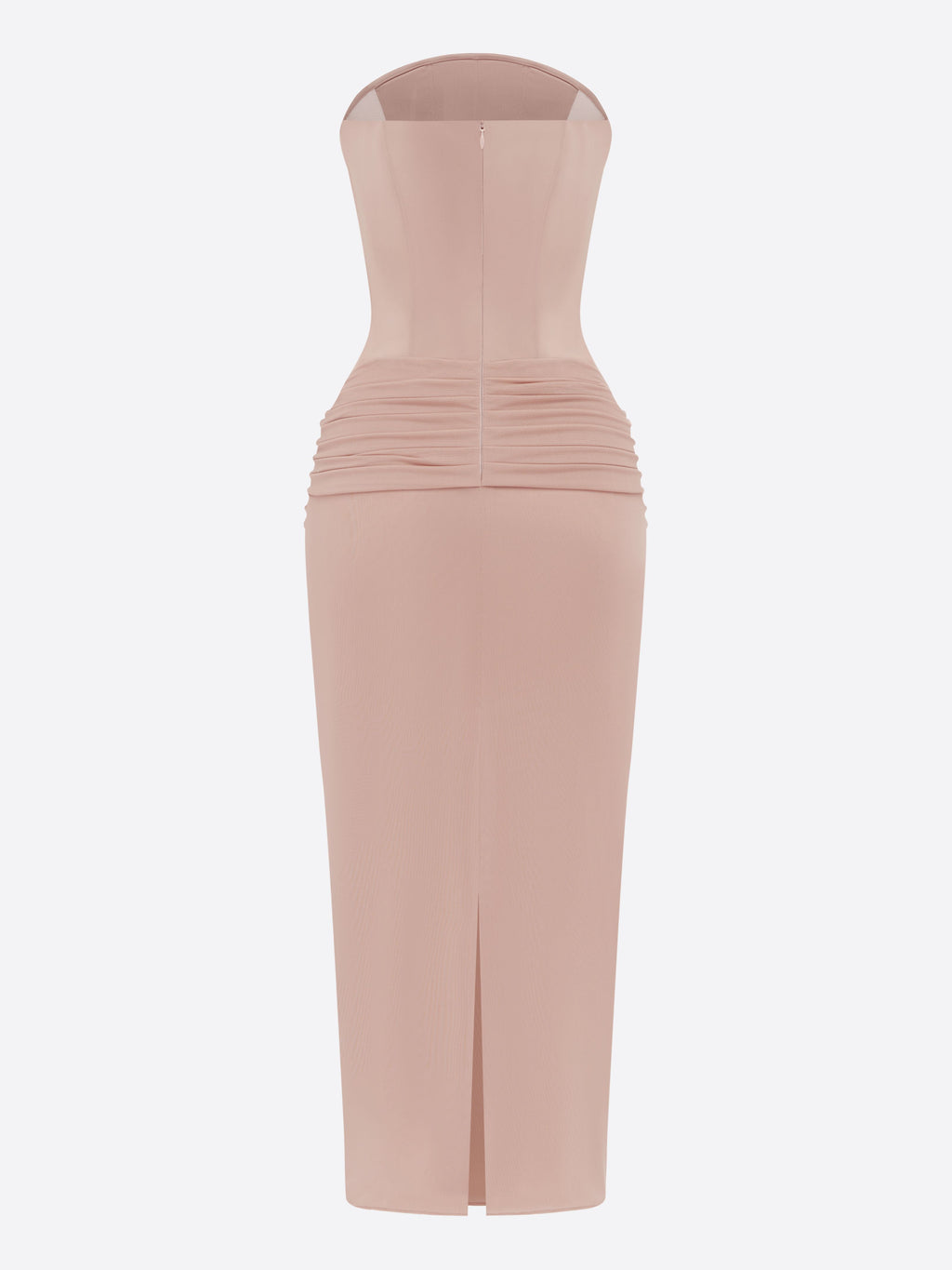 Curved Longline Dress in Stretch Mesh