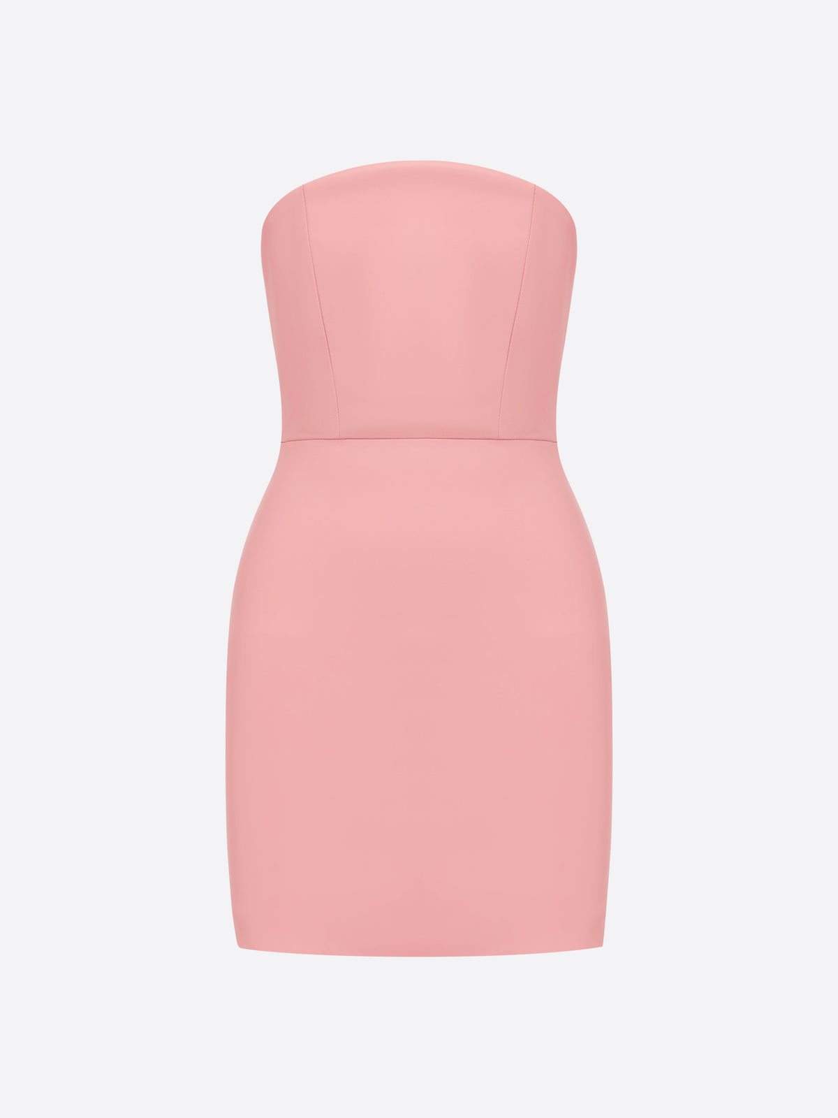 Curved Mini Dress in Leather