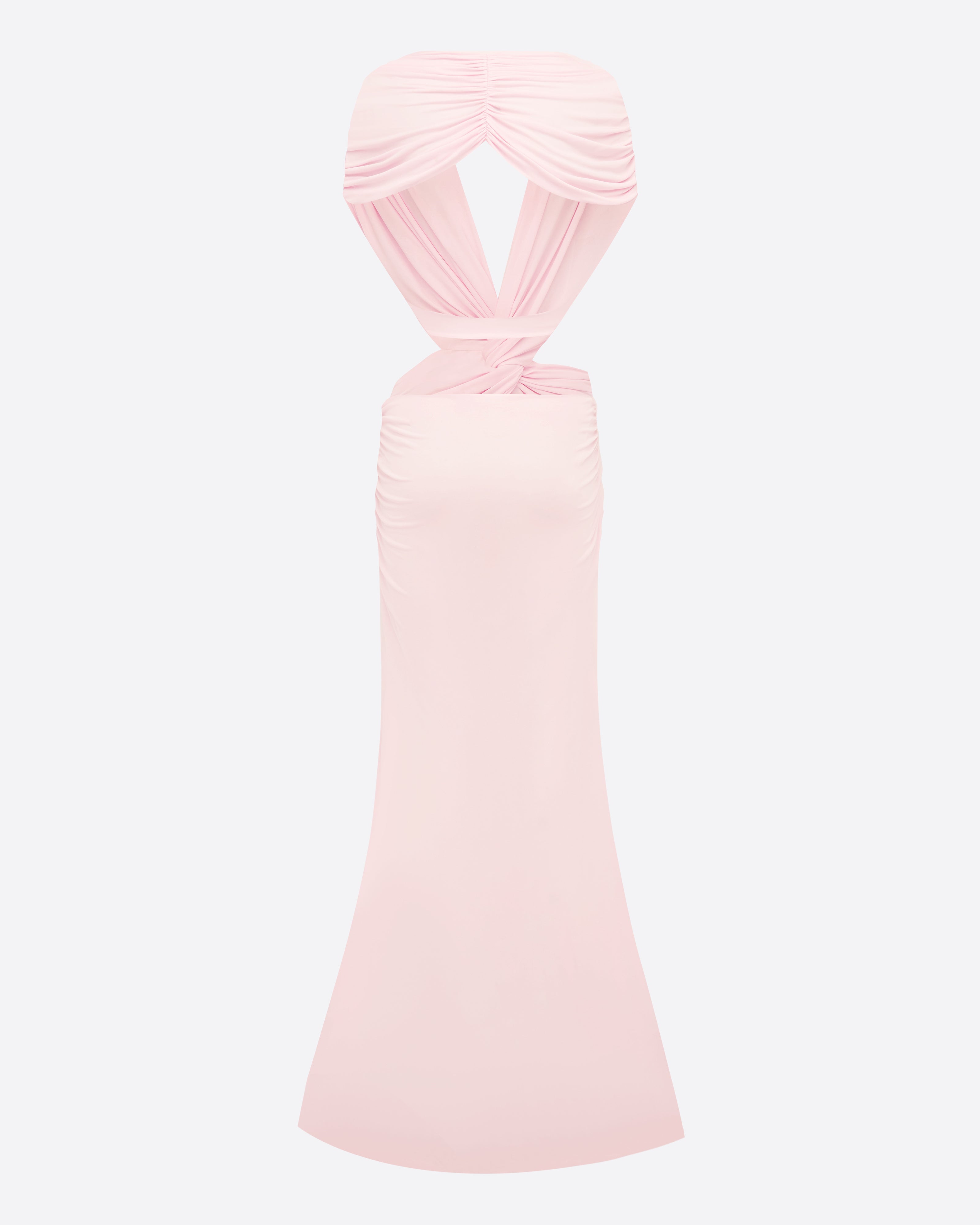 Cutout Twist Gown in Dry Jersey