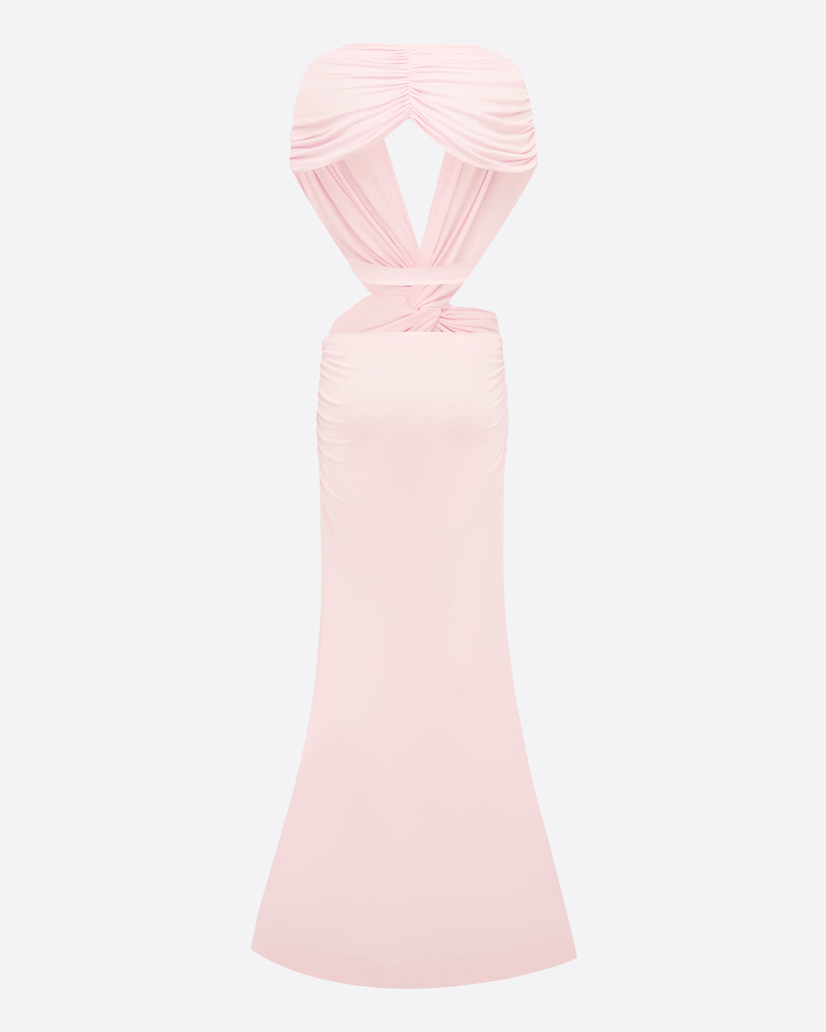 Cutout Twist Gown in Dry Jersey