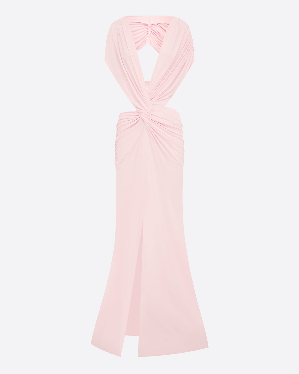 Cutout Twist Gown in Dry Jersey