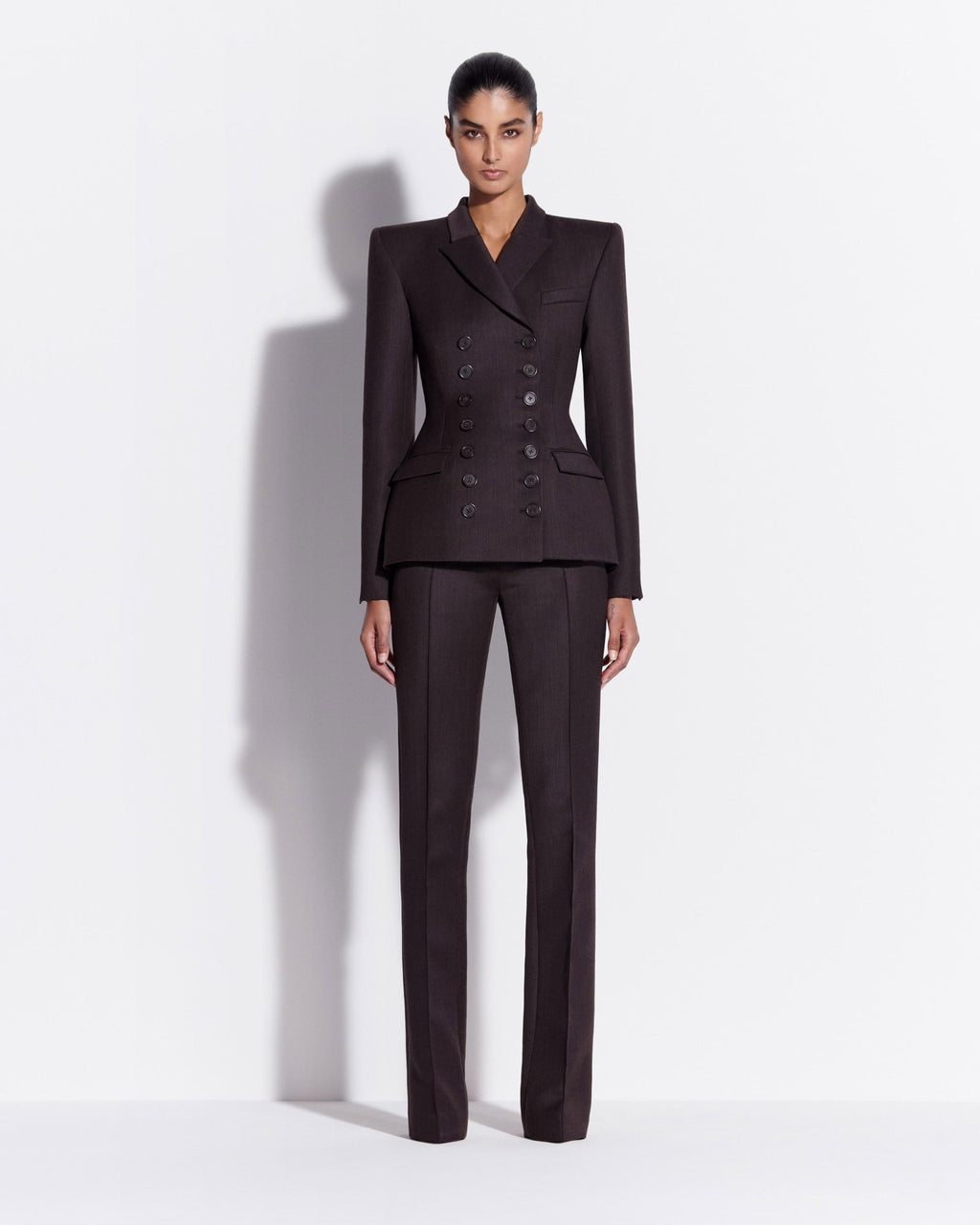 Double Breasted Blazer in Wool Suiting