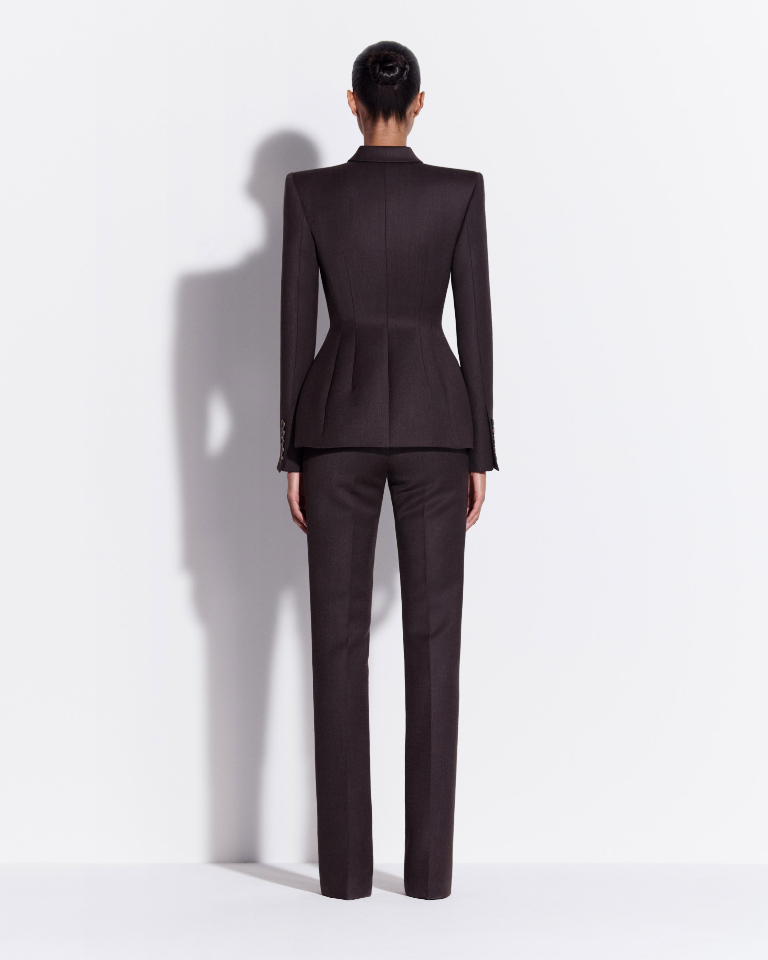 Double Breasted Blazer in Wool Suiting