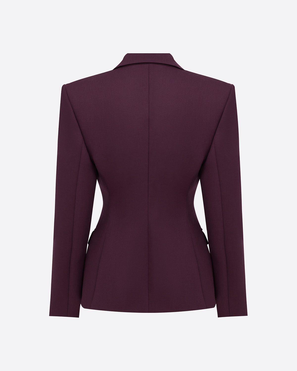Double Breasted Contour Blazer in Wool Suiting
