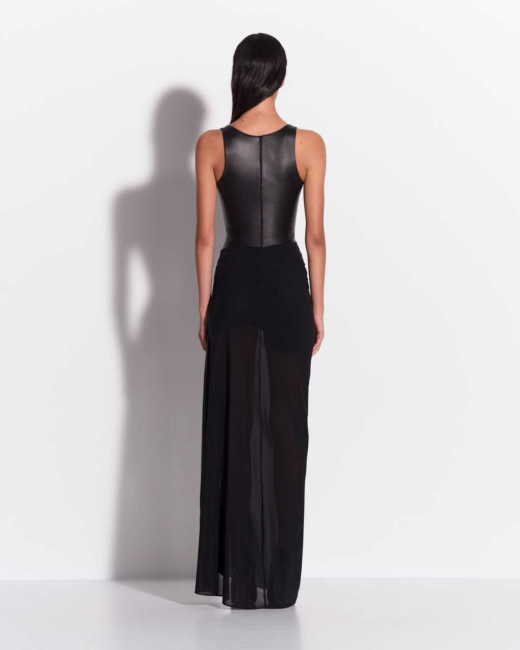 Drape Skirt in Stretch Mesh