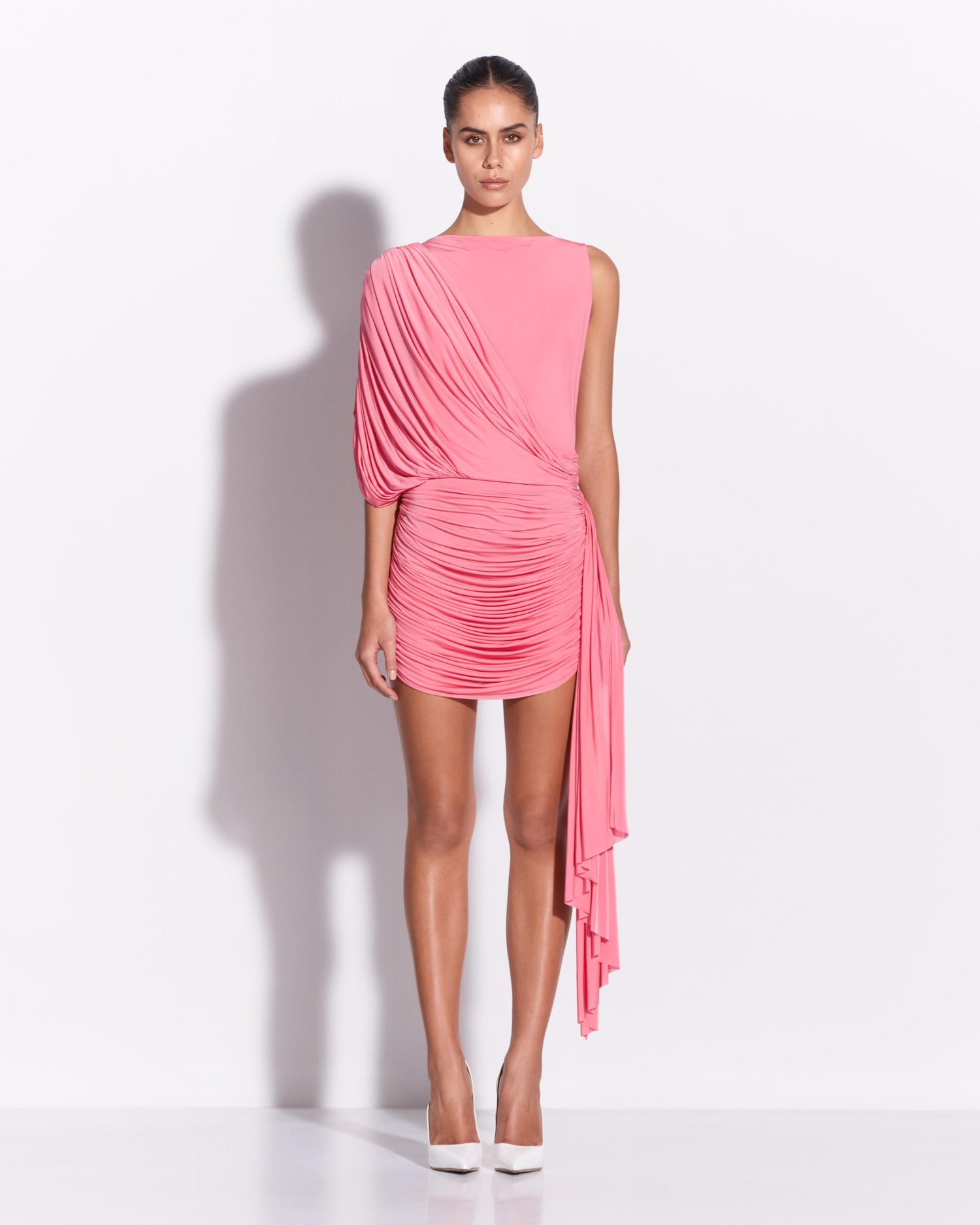 Draped Mini Dress in Jersey