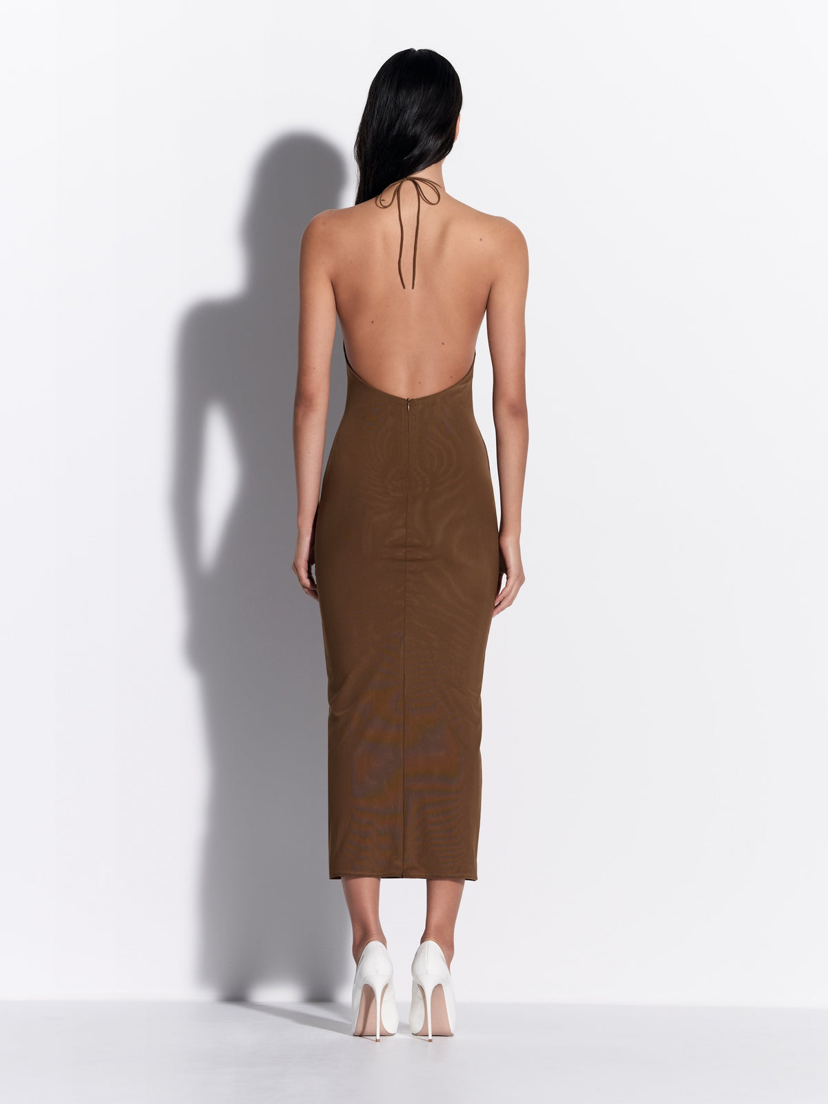 Halter Dress in Stretch Mesh - d1874re27-halter-dress-in-powermesh-bronze-02.jpg