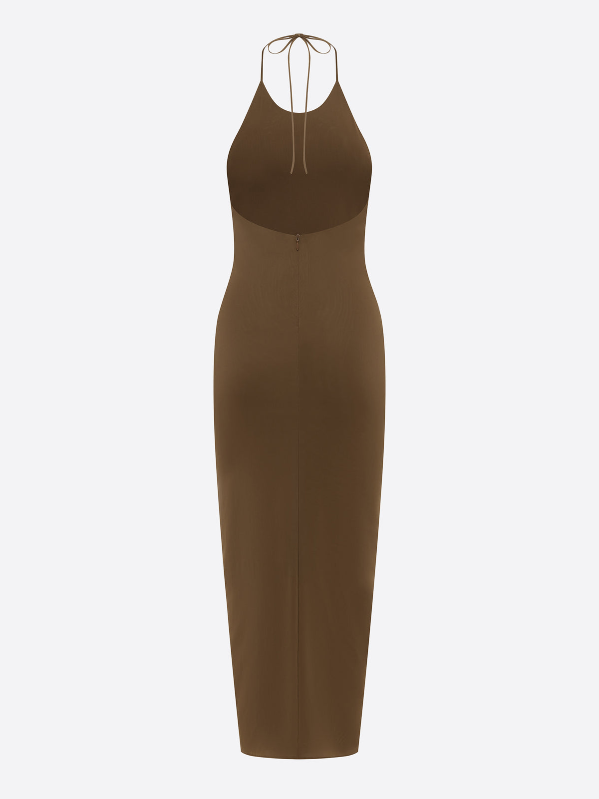 Halter Dress in Stretch Mesh - d1874re27-halter-dress-in-powermesh-bronze-12.jpg