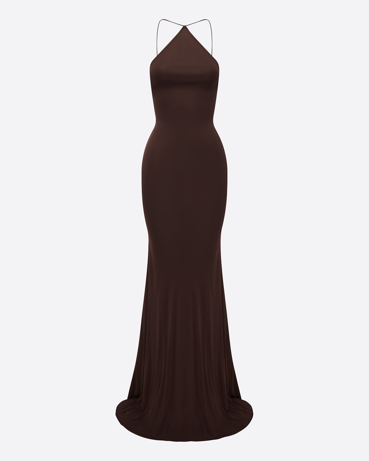 Halter Gown in Dry Jersey