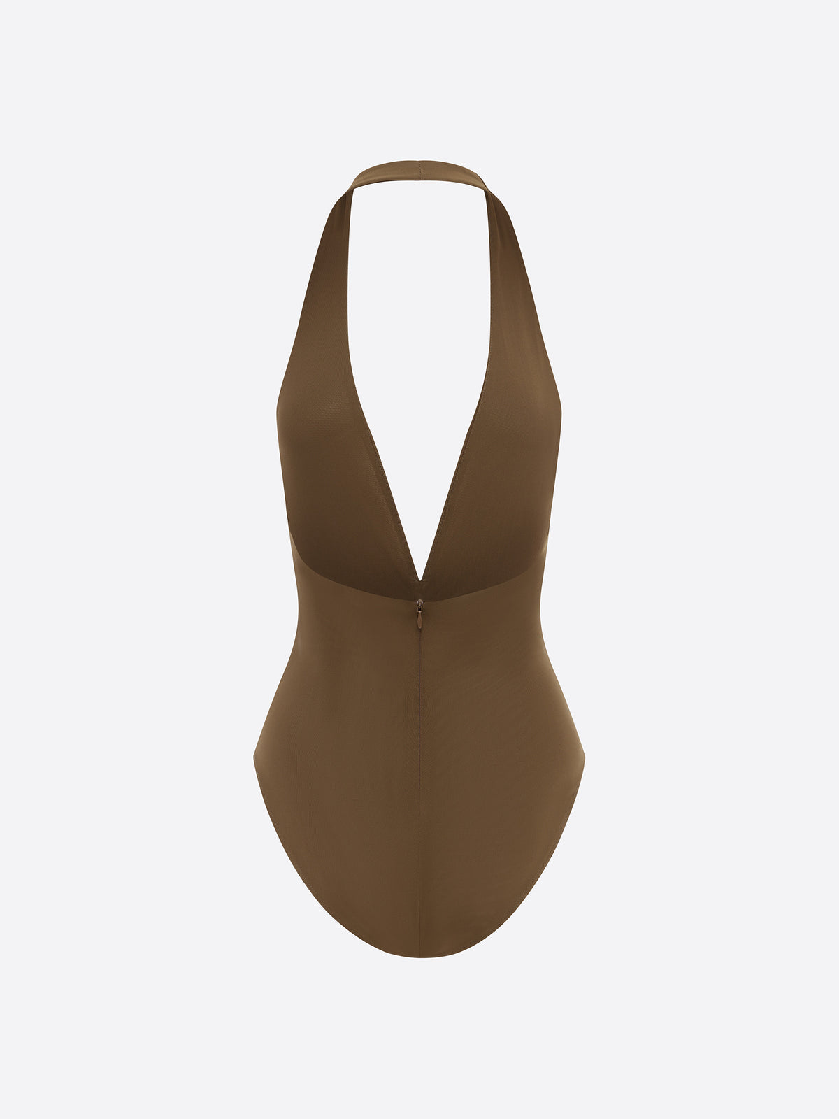 Halter Ruched Bodysuit in Stretch Mesh - by081re27-halter-ruched-bodysuit-in-powermesh-bronze-12.jpg