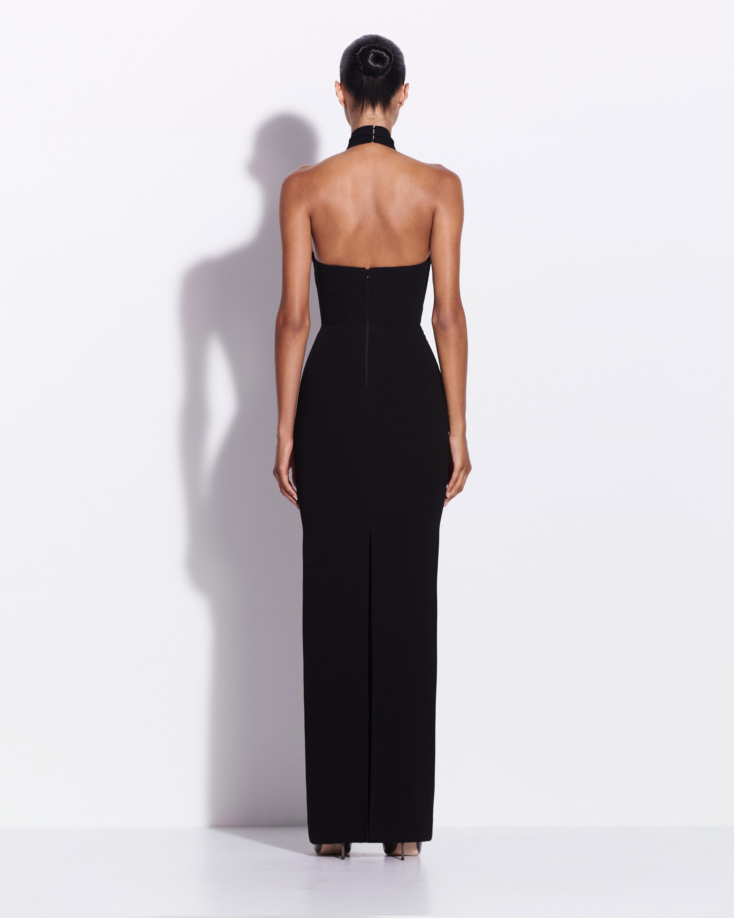 Halter Twist Column in Crepe