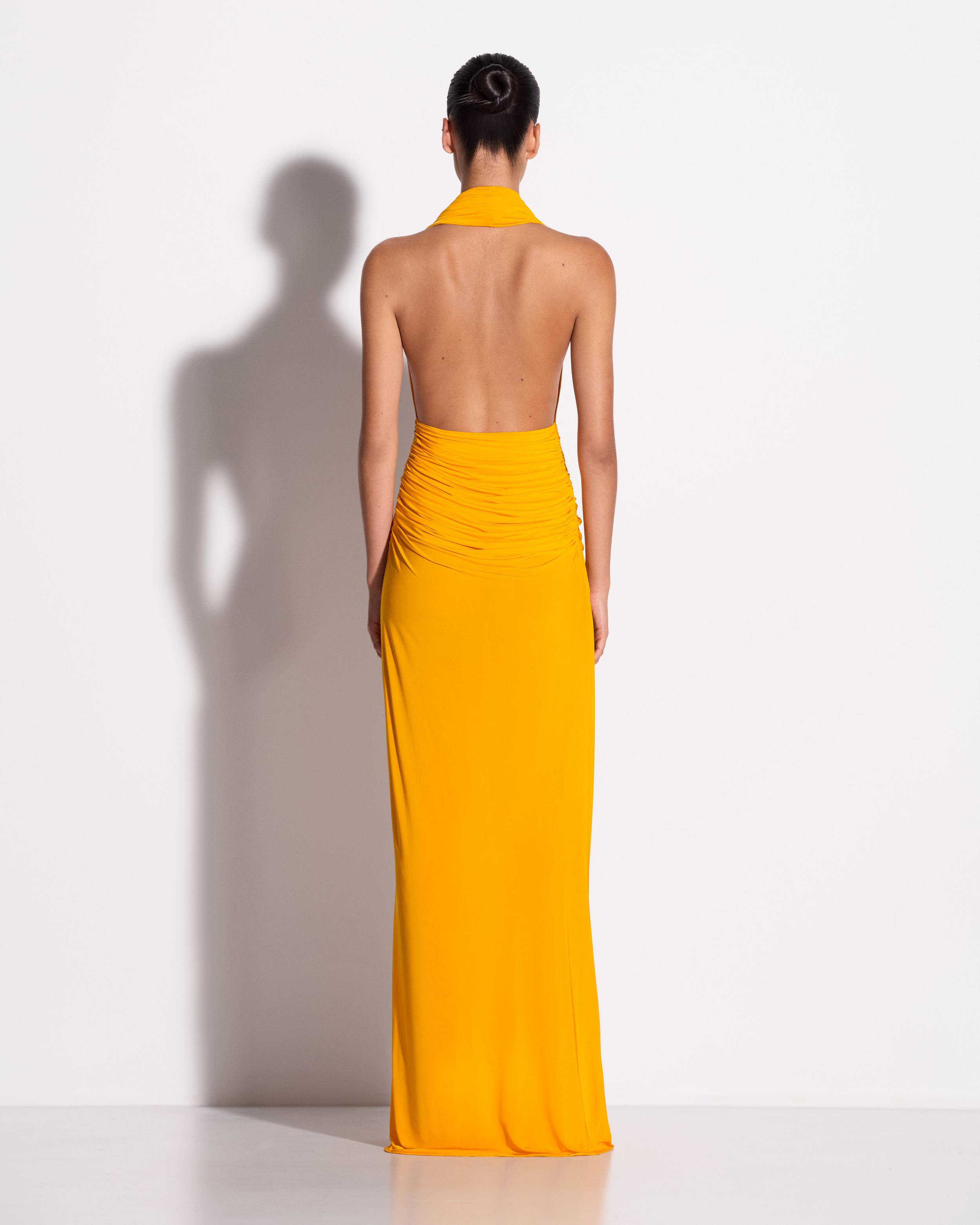 Halter Twist Gown in Jersey