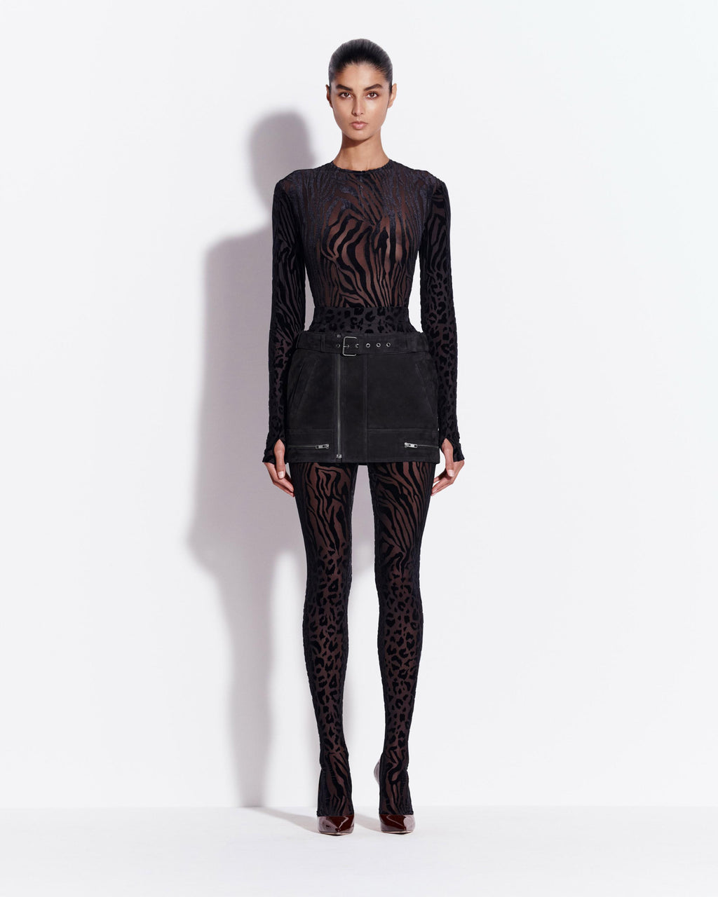 Long Sleeve Bodysuit in Burnout
