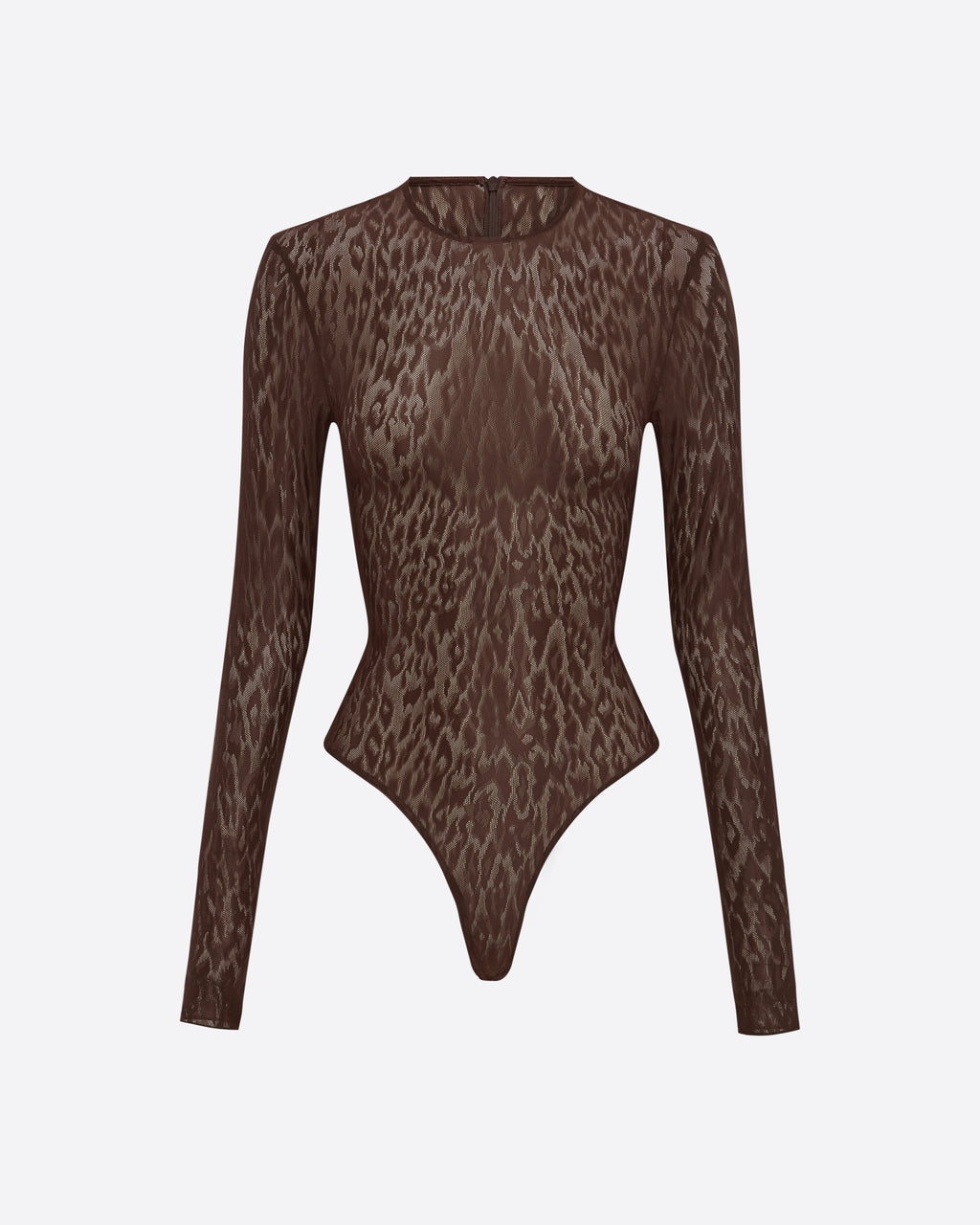 Long Sleeve Bodysuit in Leopard Lace