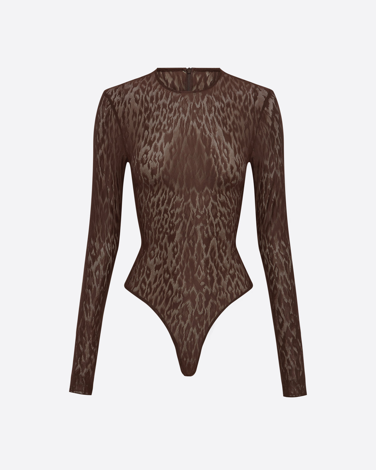 Long Sleeve Bodysuit in Leopard Lace