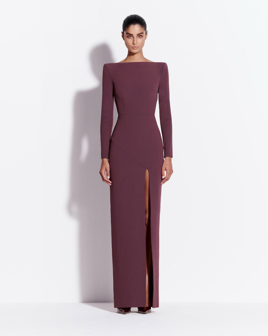 Long Sleeve Column in Crepe