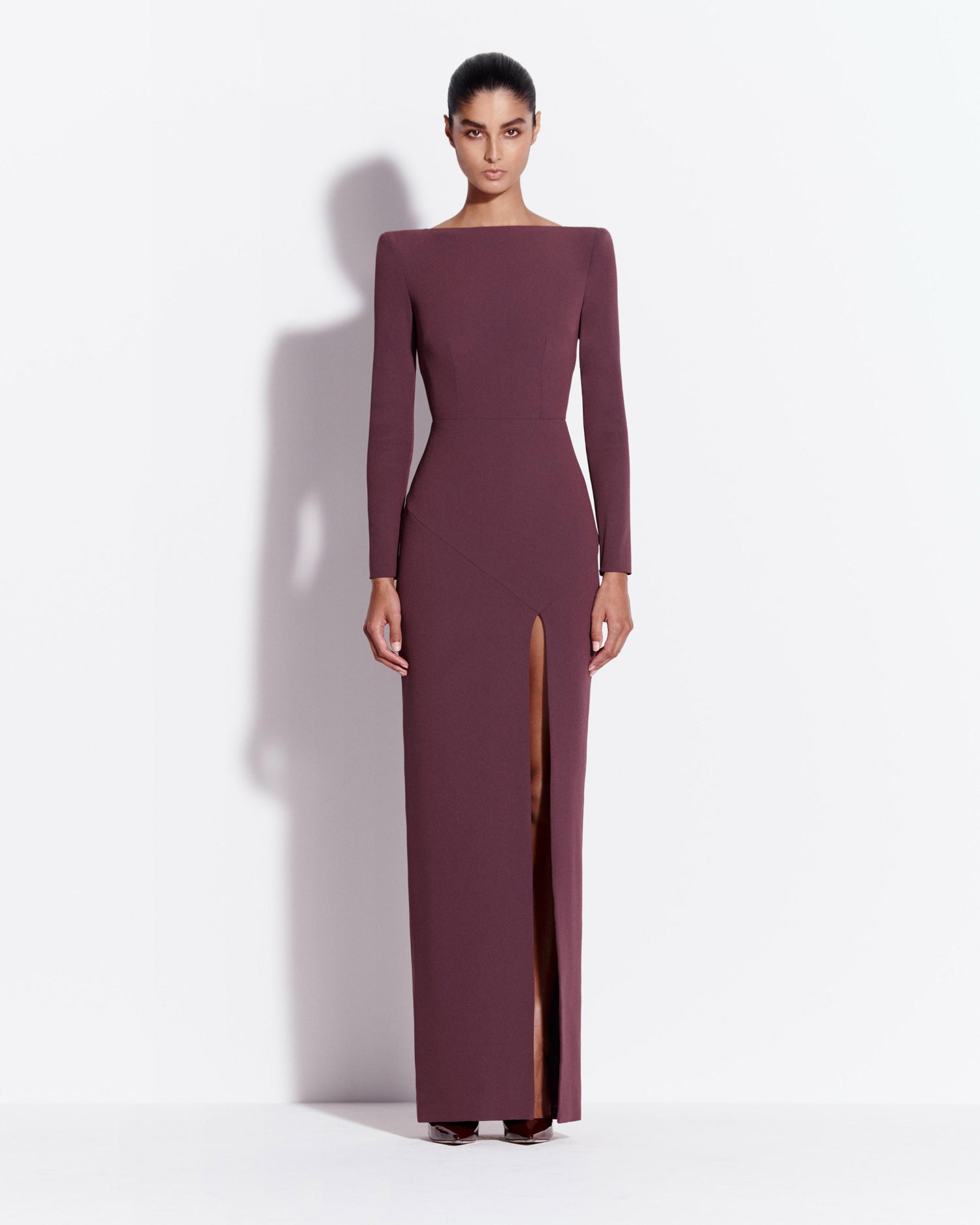 Long Sleeve Column in Crepe
