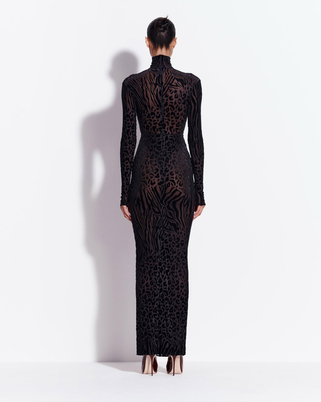 Long Sleeve Column in Devoré