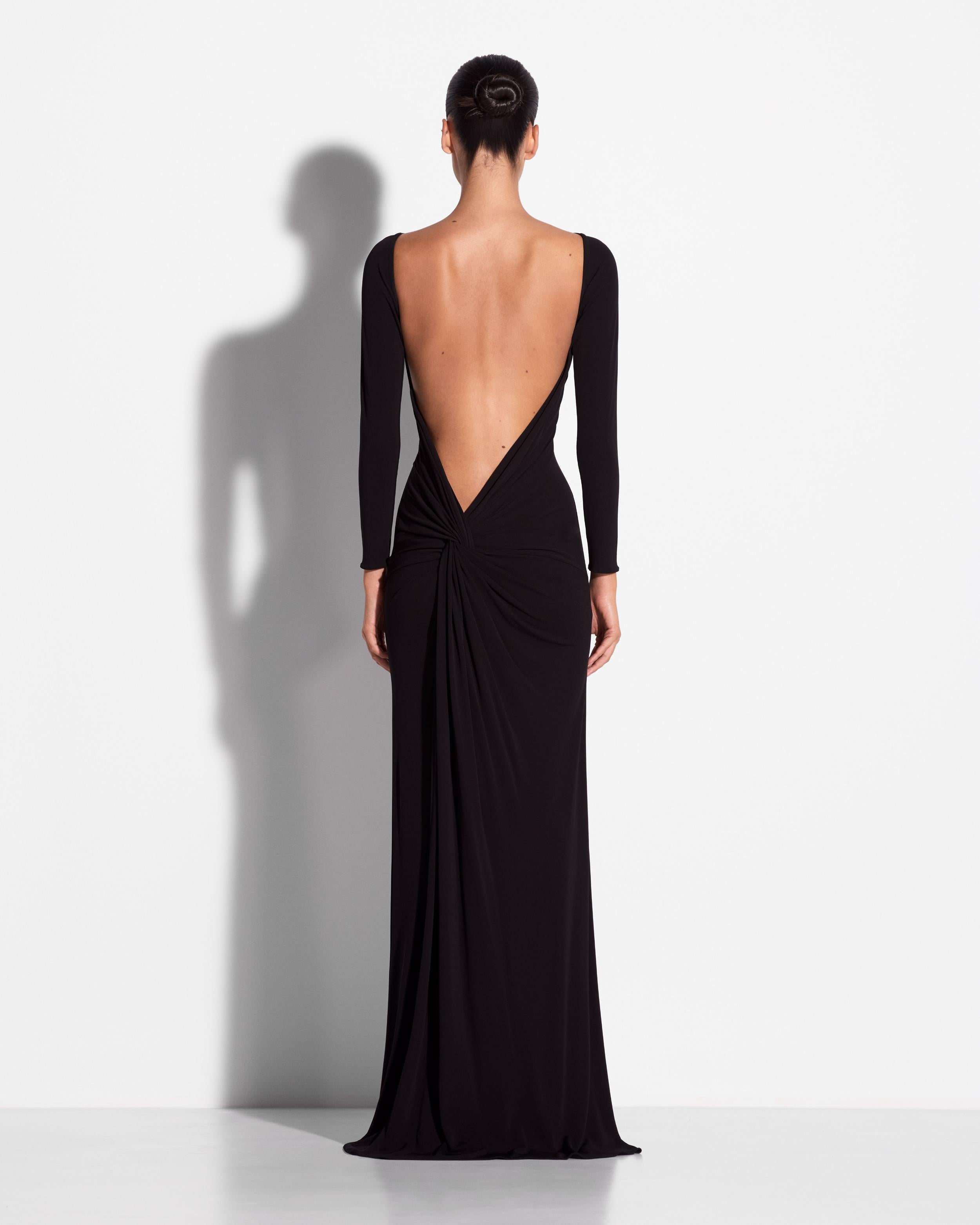 Long Sleeve Gown in Jersey