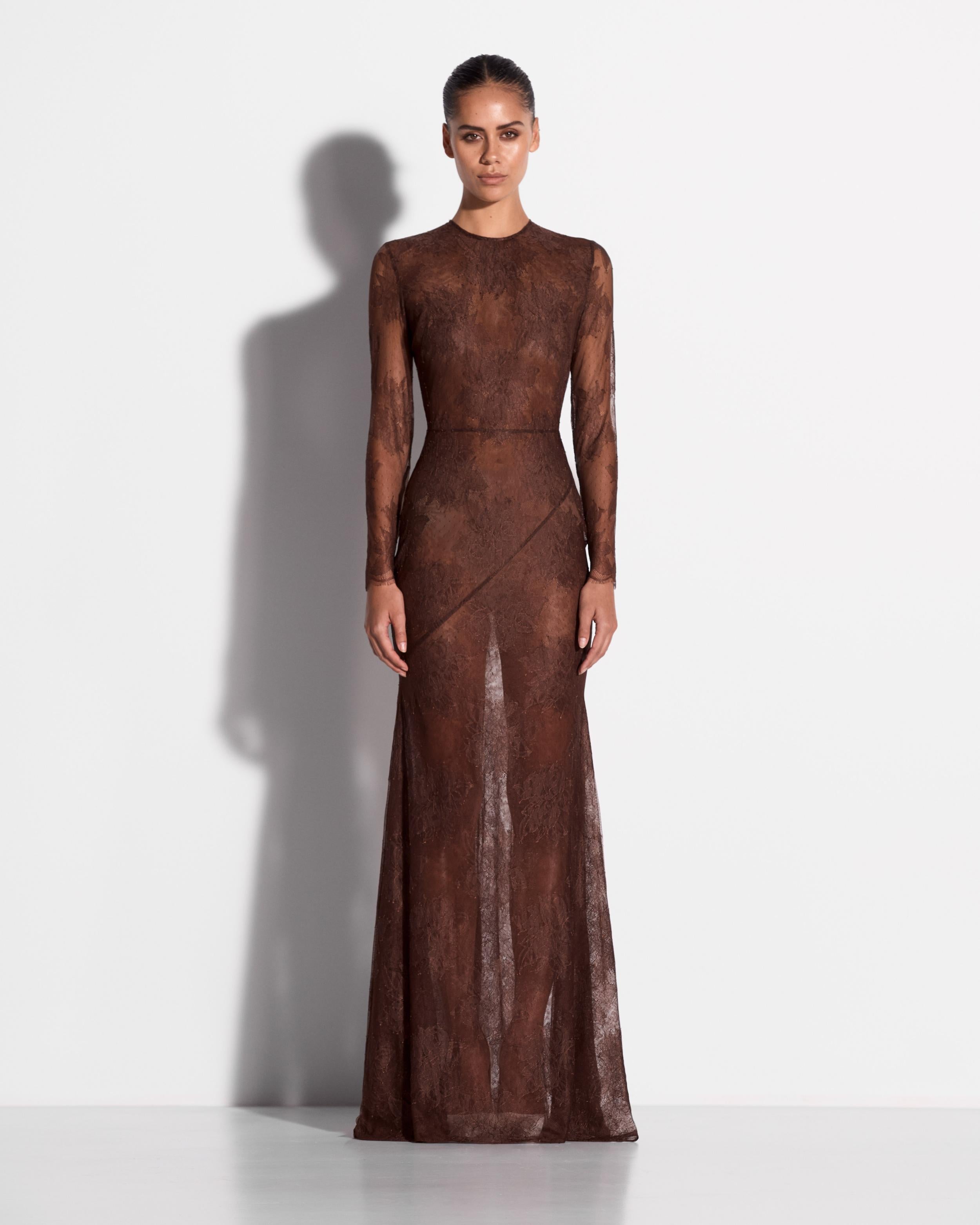 Long Sleeve Gown in Lace