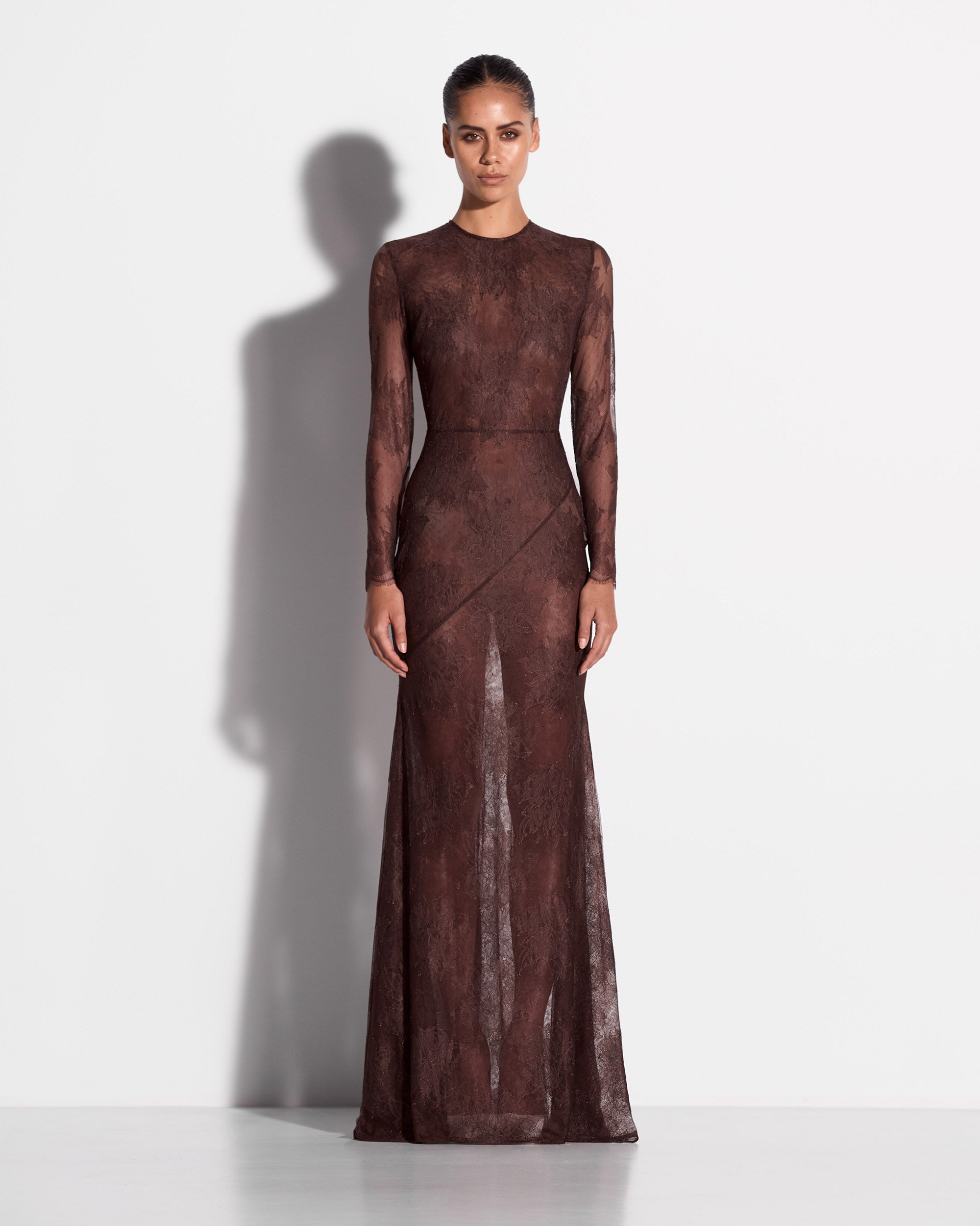 Long Sleeve Gown in Lace