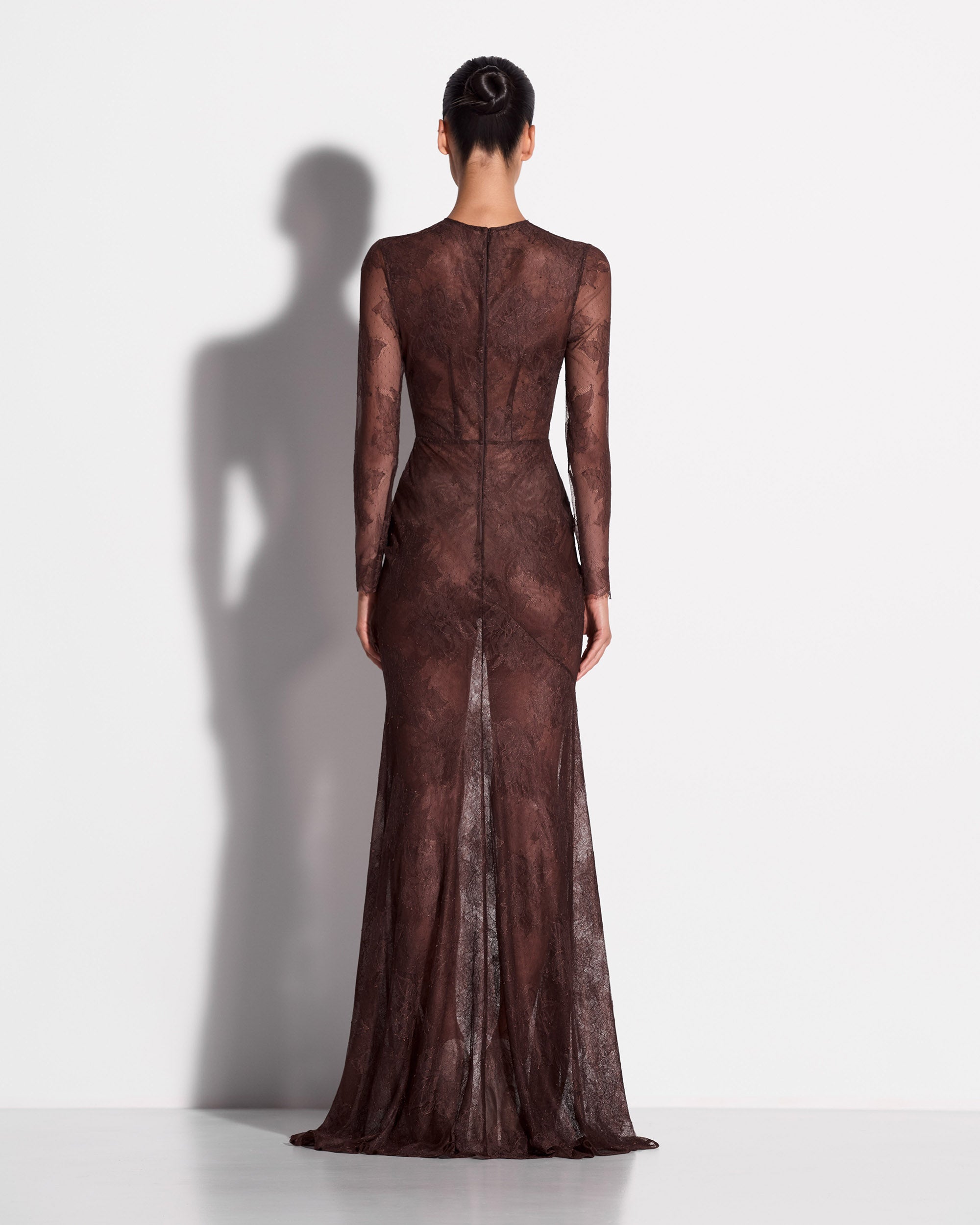 Long Sleeve Gown in Lace