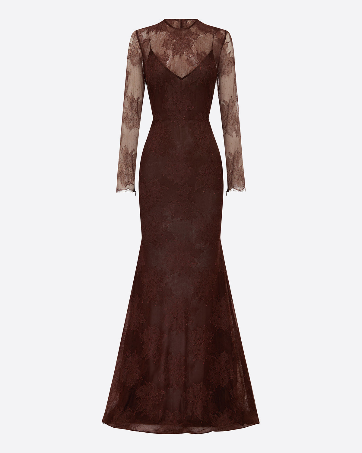 Long Sleeve Gown in Lace