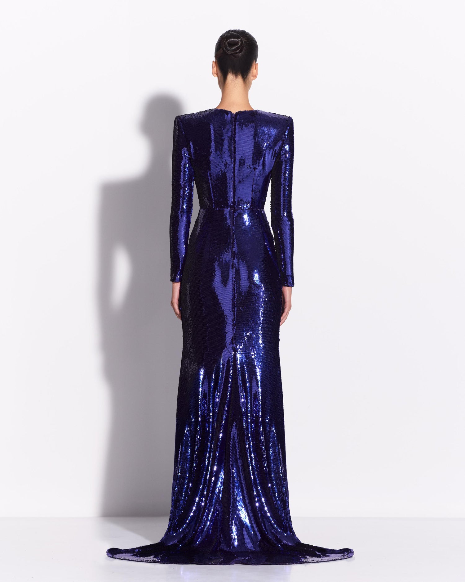 Long Sleeve Gown in Sequin