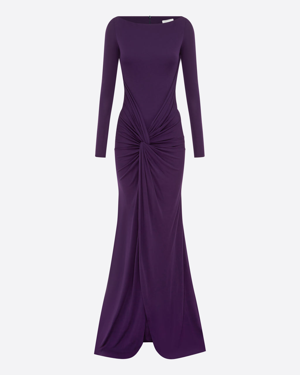 Long Sleeve Twist Gown in Dry Jersey