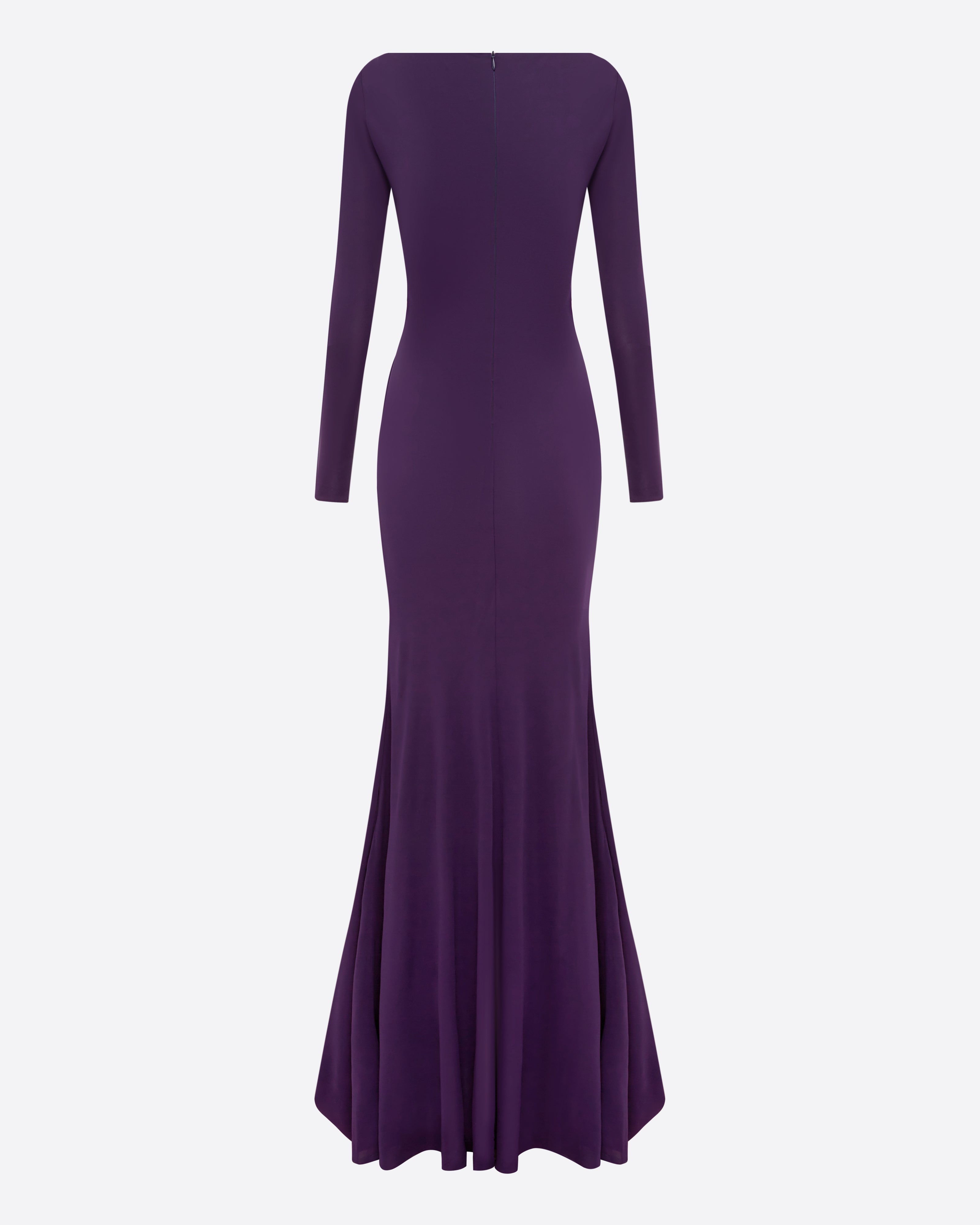 Long Sleeve Twist Gown in Dry Jersey