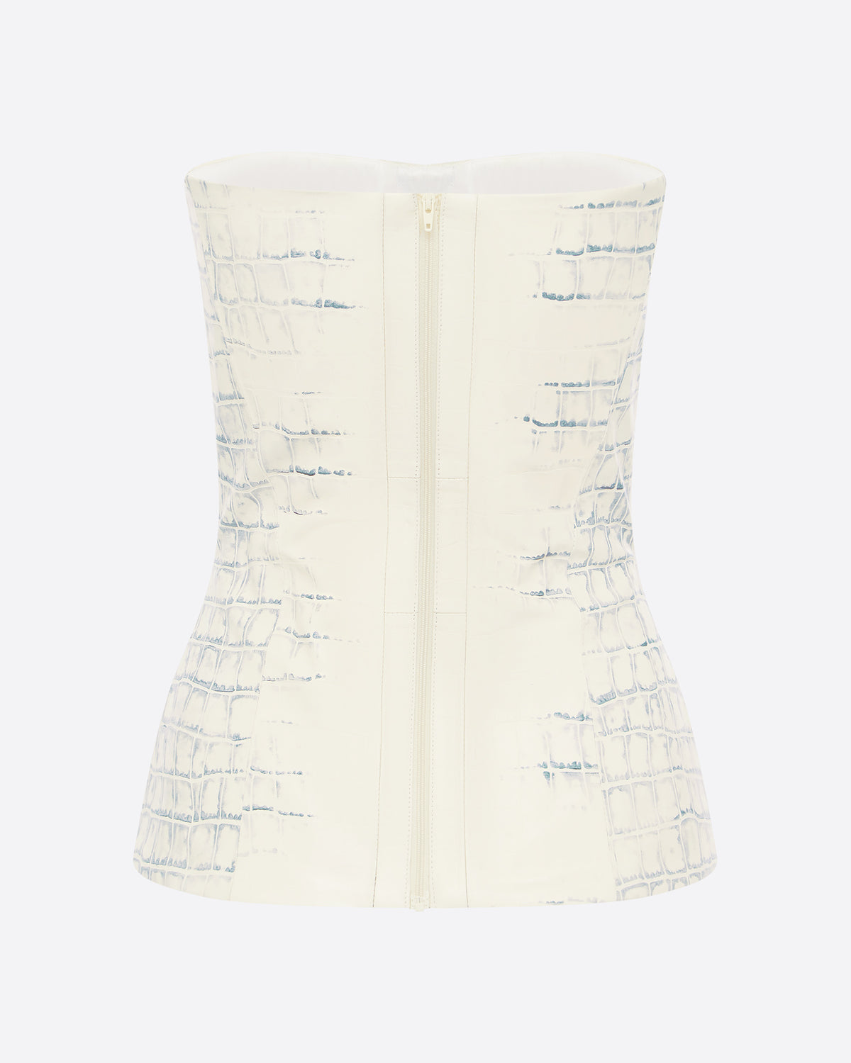 Longline Corset in Embossed Leather
