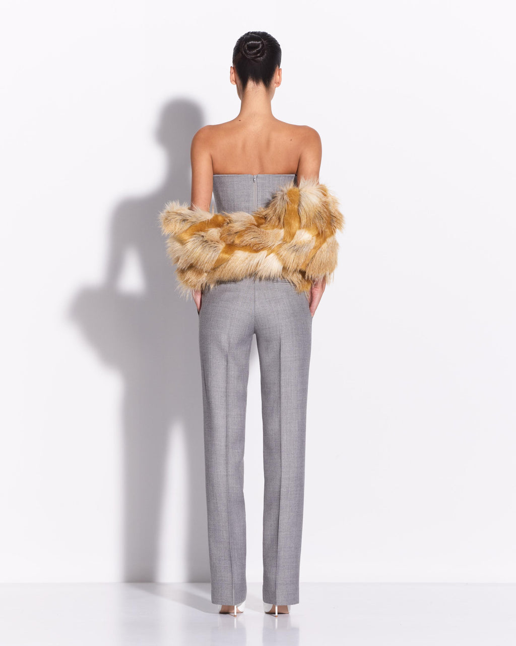 Longline Corset in Wool Suiting
